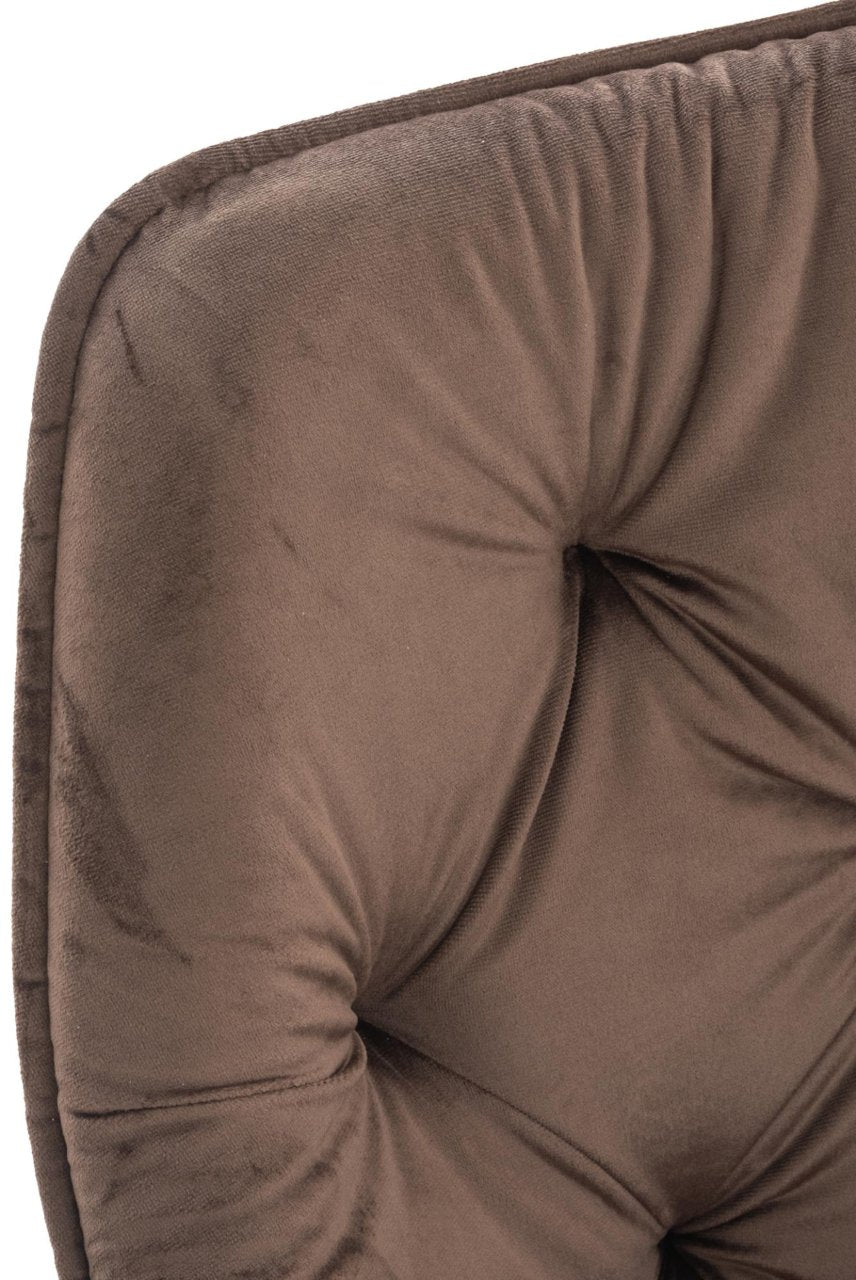 Set van 2 eetkamerstoelen Tanna fluweel bruin braun