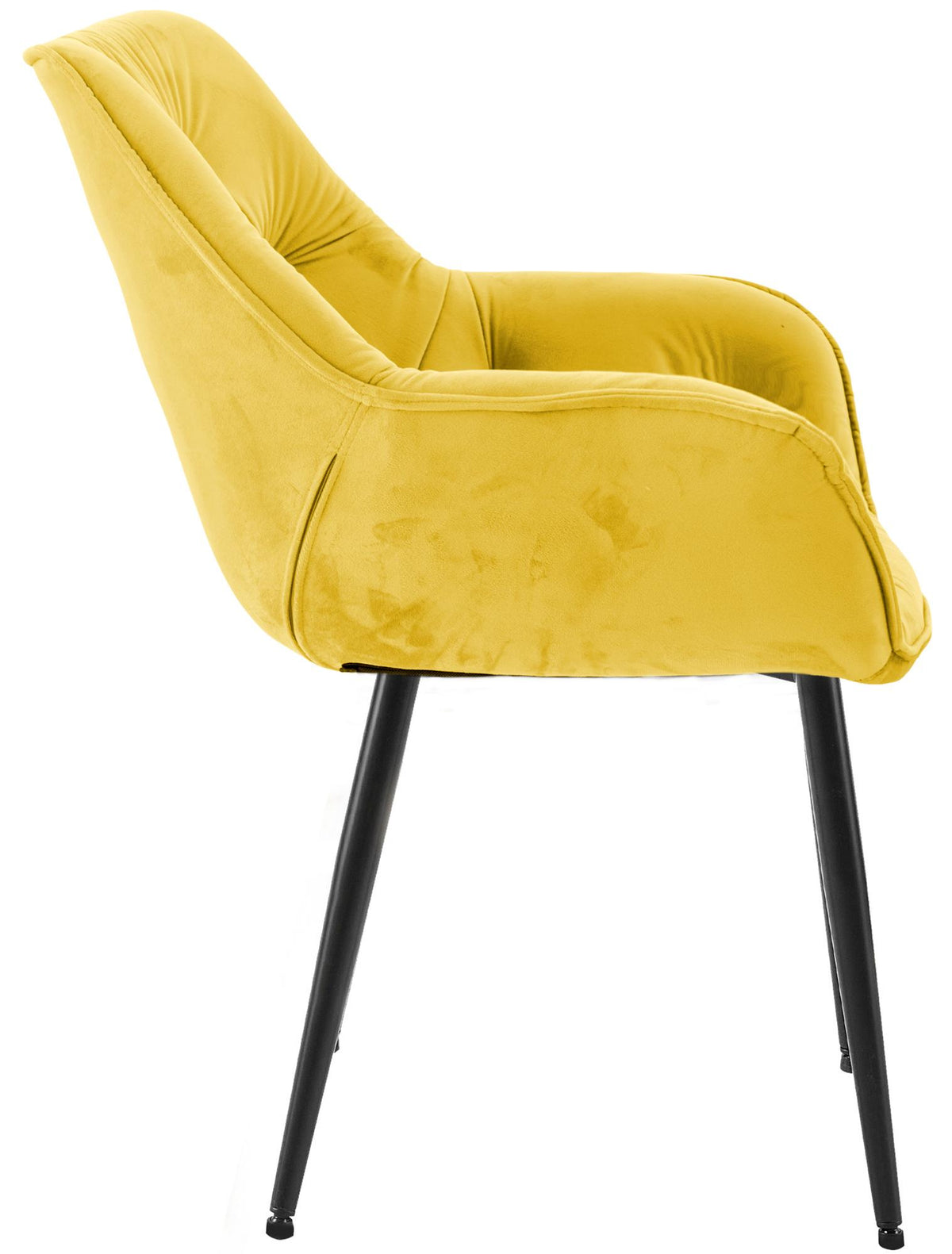 Set van 2 eetkamerstoelen Tanna fluweel geel gelb