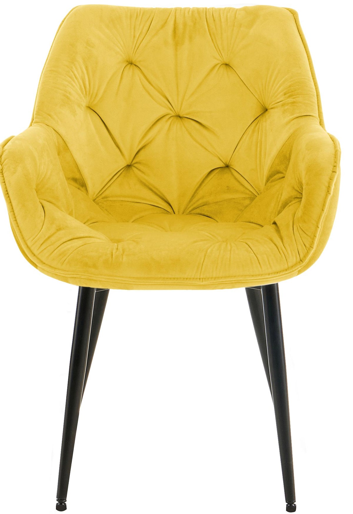 Set van 2 eetkamerstoelen Tanna fluweel geel gelb