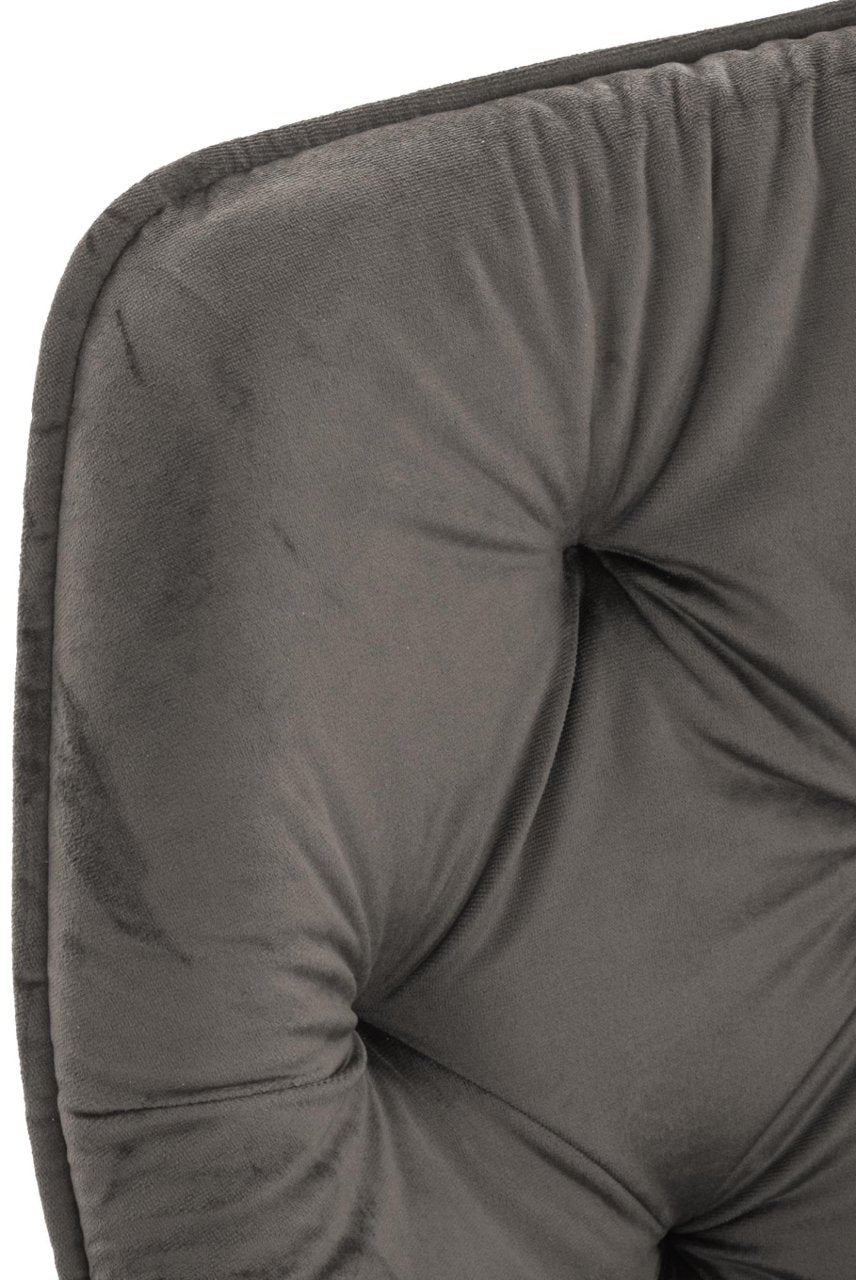 Set van 2 eetkamerstoelen Tanna fluweel antraciet anthrazit