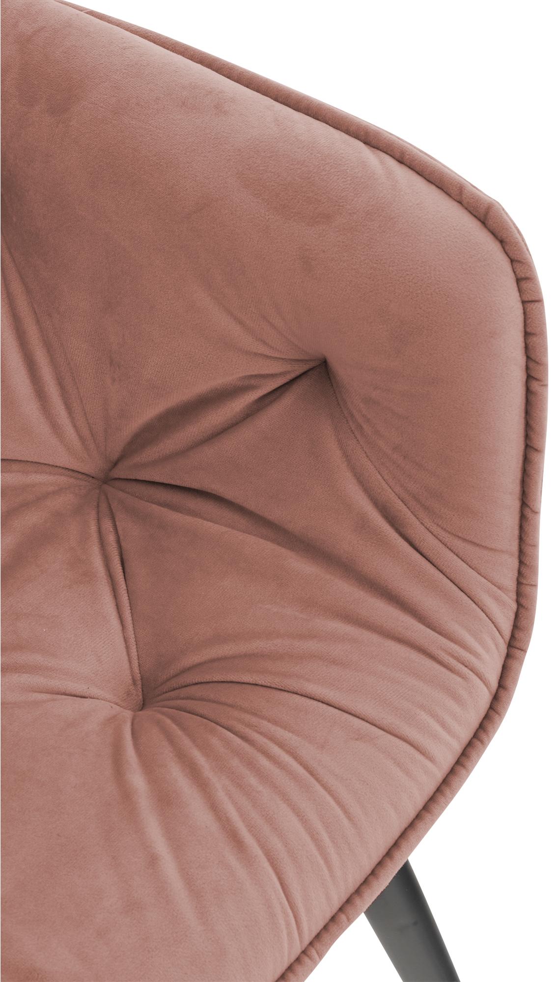 Set van 2 eetkamerstoelen Tanna fluweel rosa rosa