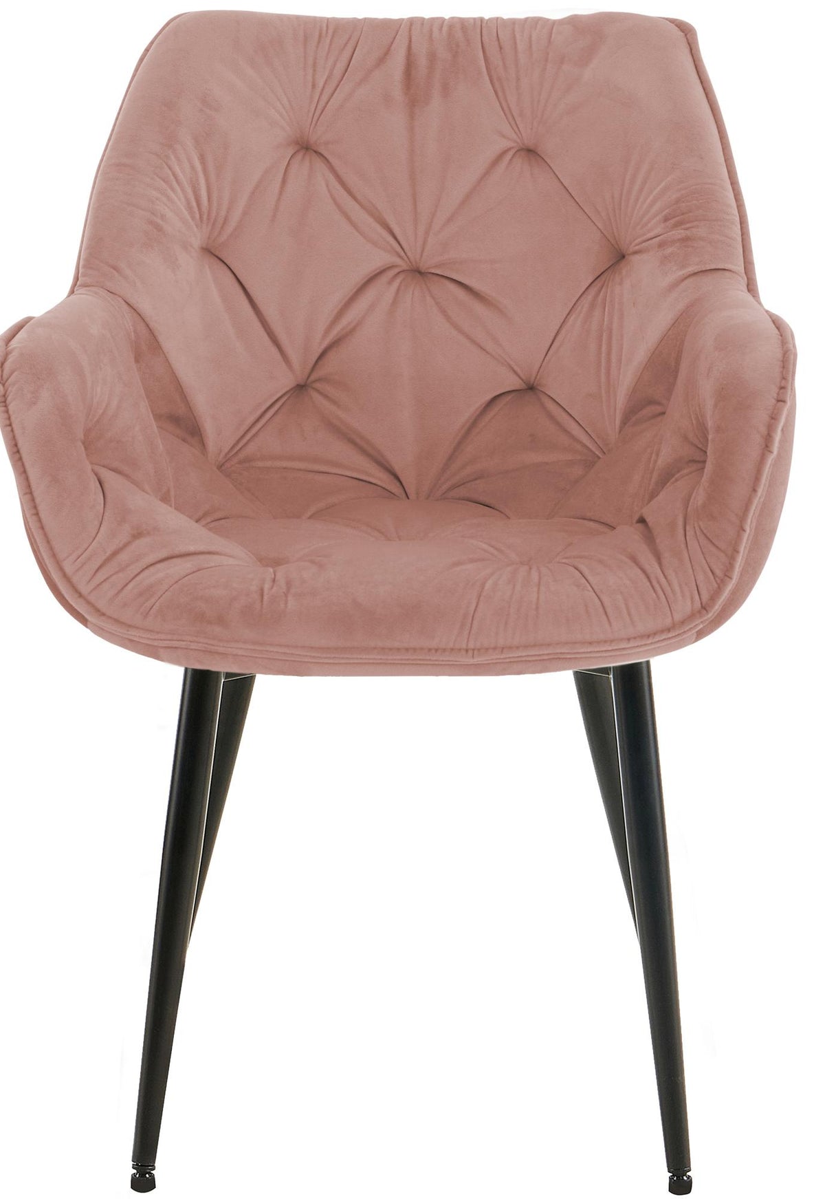 Set van 2 eetkamerstoelen Tanna fluweel rosa rosa