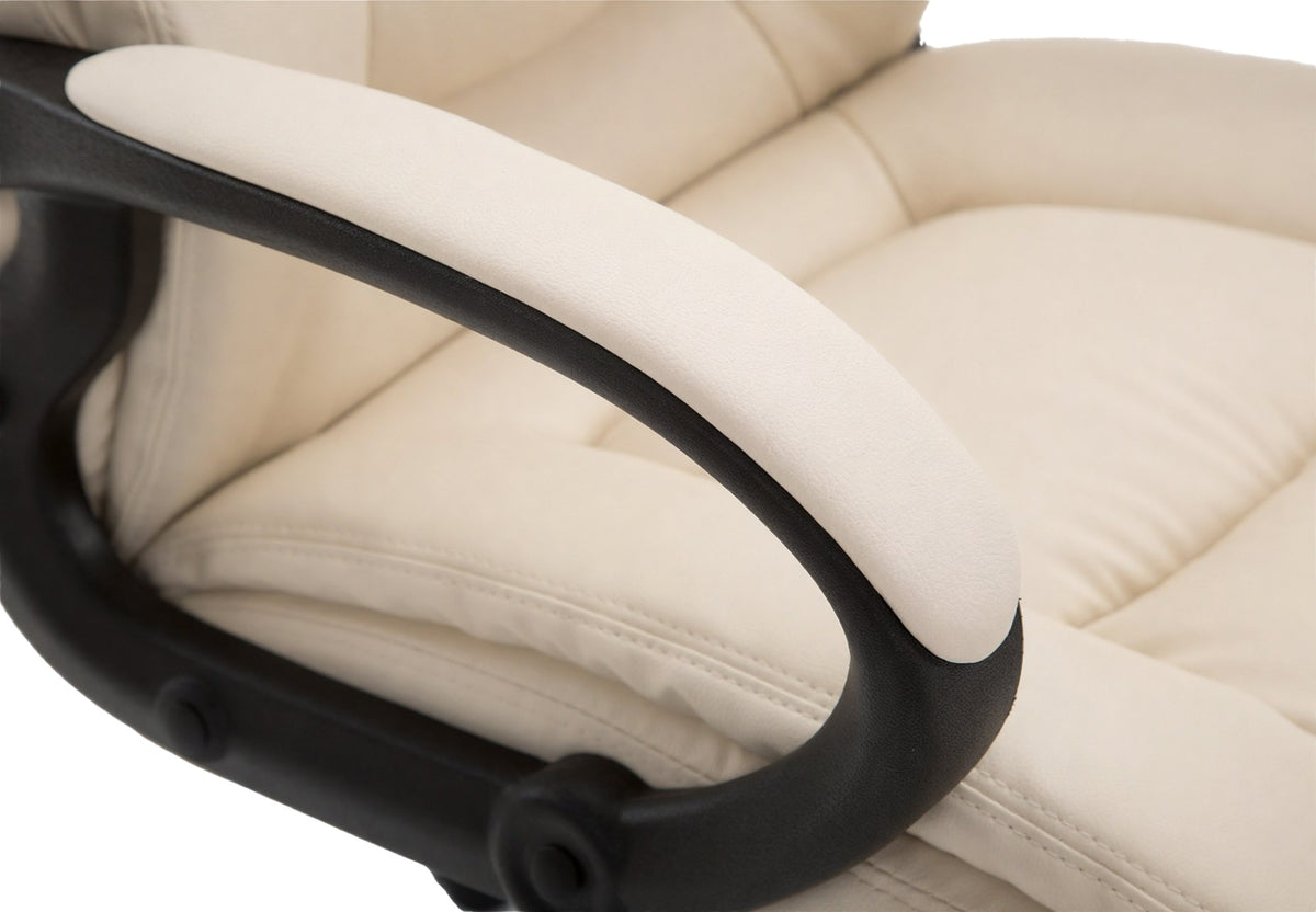 Bureaustoel XL Sparta Kunstleer creme creme