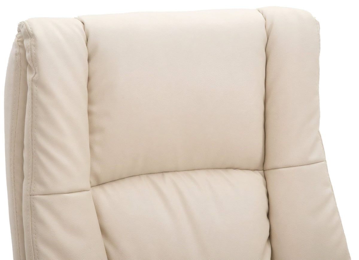 Bureaustoel XL Sparta Kunstleer creme creme