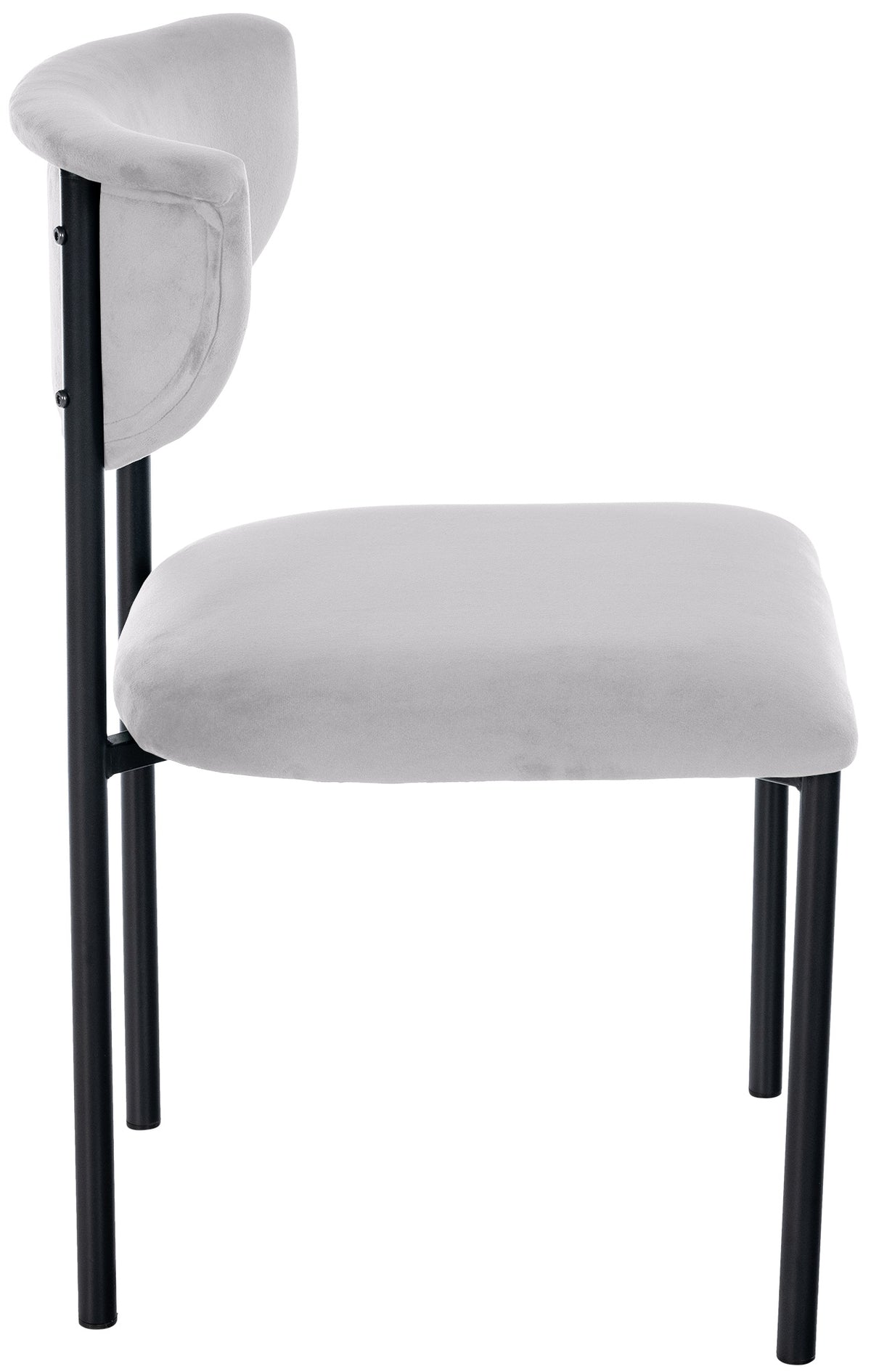 2er Set Besucherstuhl Gambell Samt grau
