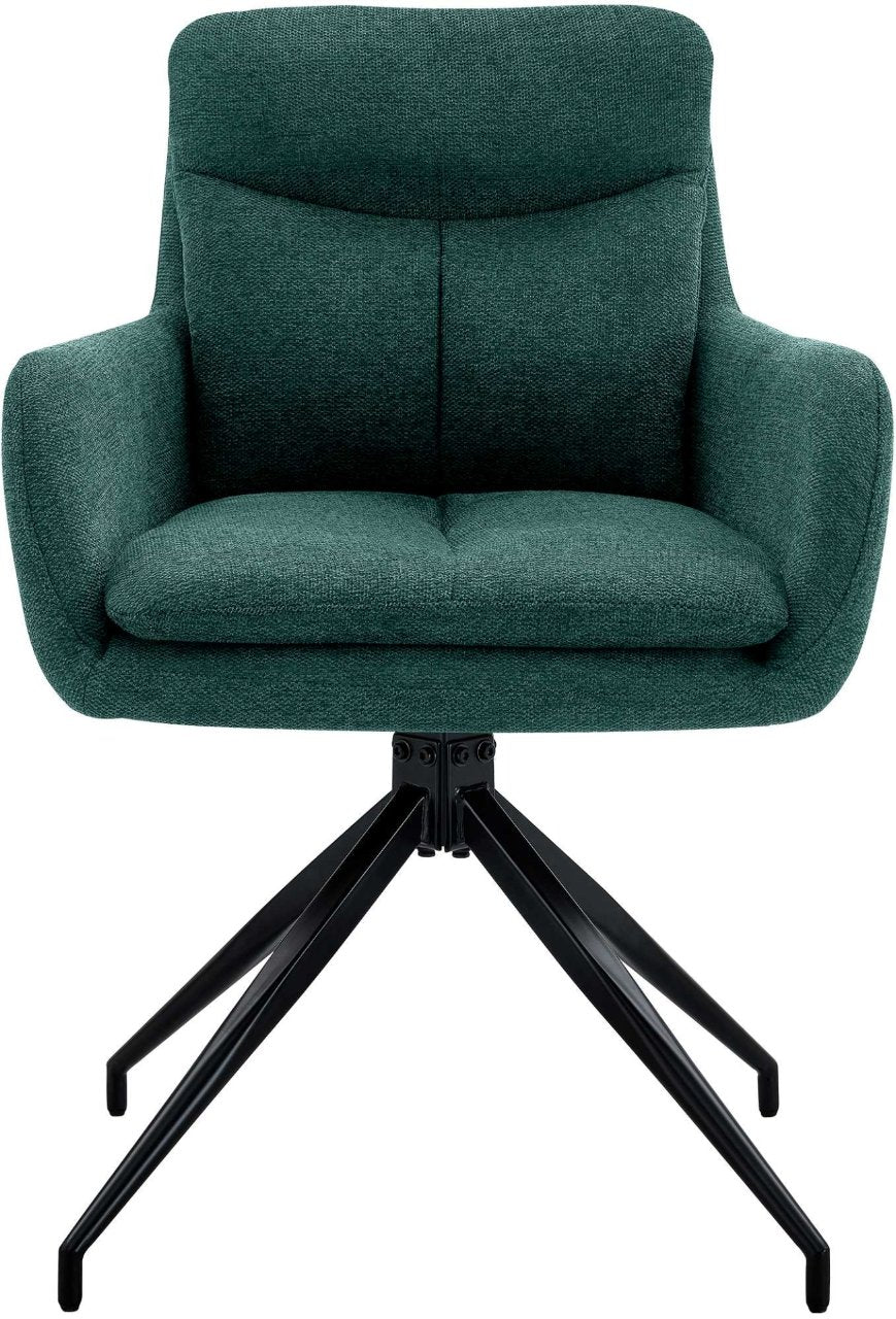 Set van 2 eetkamerstoelen Somers stof groen grün