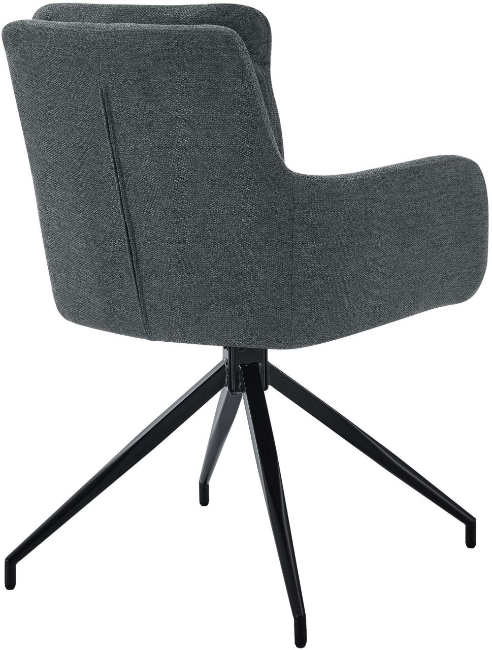 Set van 2 eetkamerstoelen Somers stof donkergrijs dunkelgrau