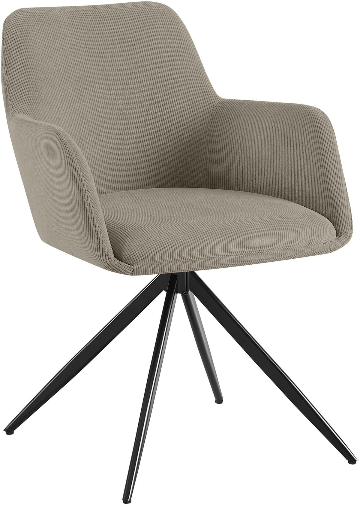 Eetkamerstoel Olema Ribstof taupe taupe