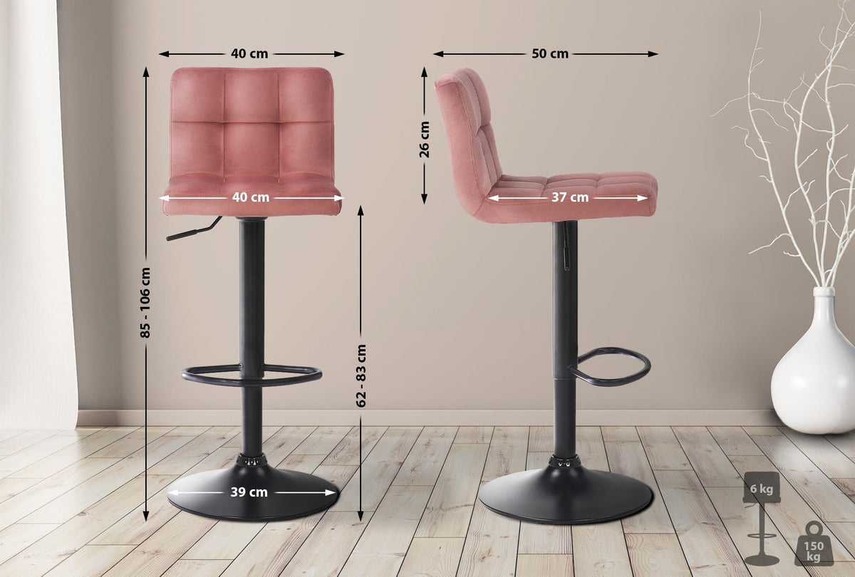 Set van 2 barkrukken Feni roze pink