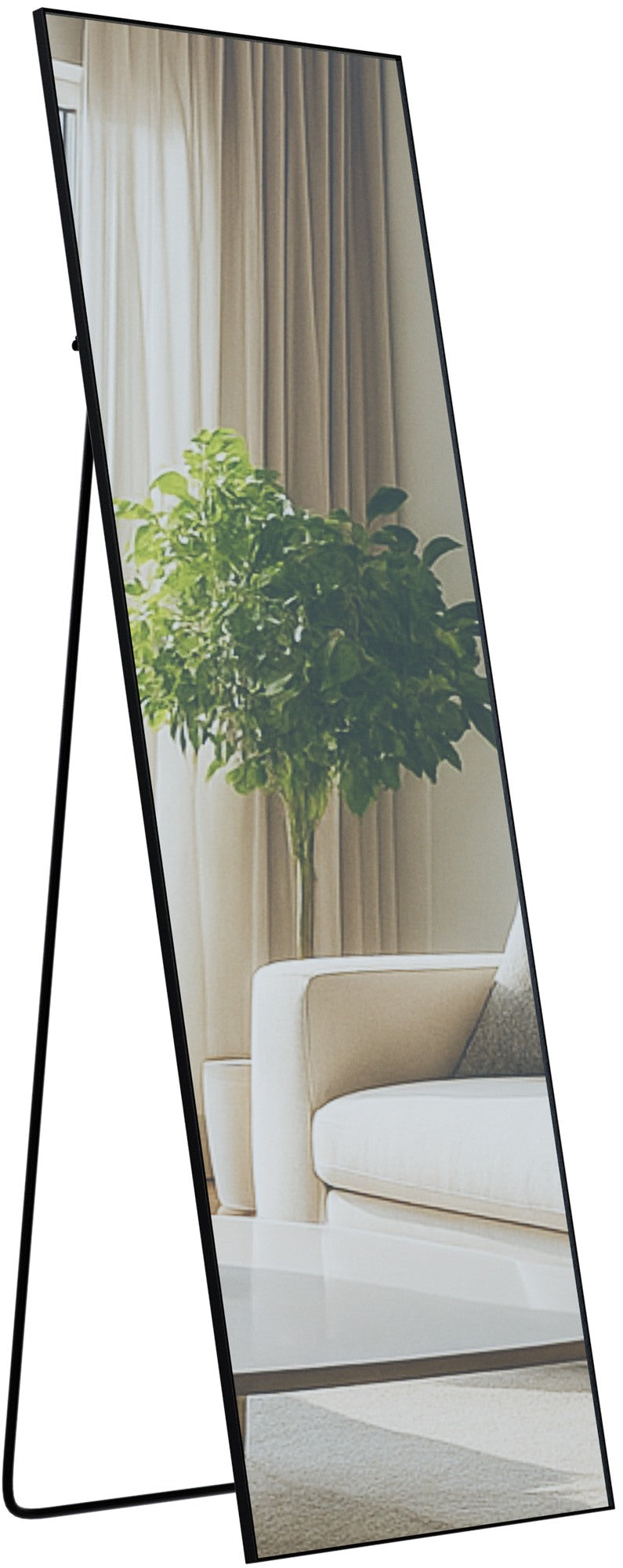 Spiegel Benicia 150x50 cm schwarz-matt