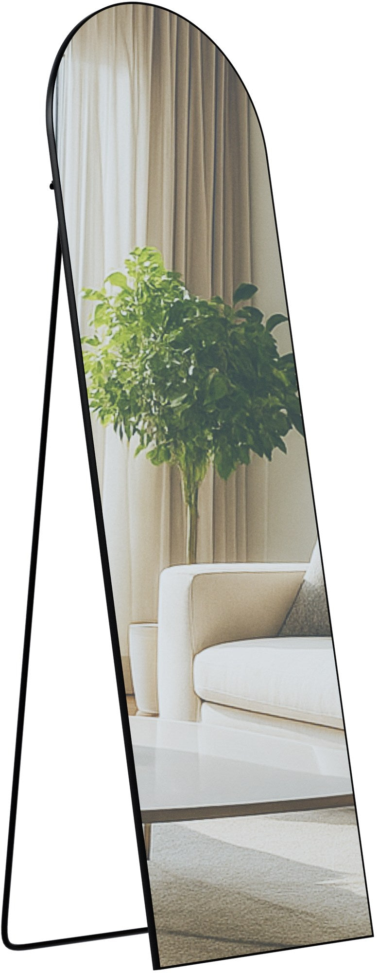 Spiegel Moline 160x50 cm schwarz-matt