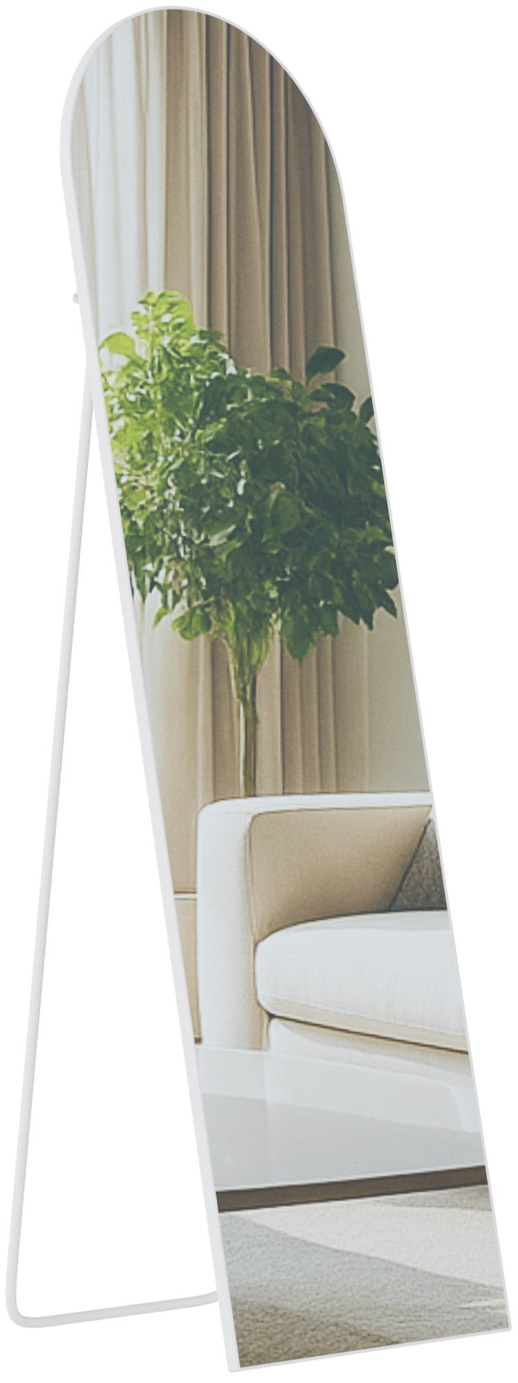 Spiegel Moline 140x40 cm weiß matt