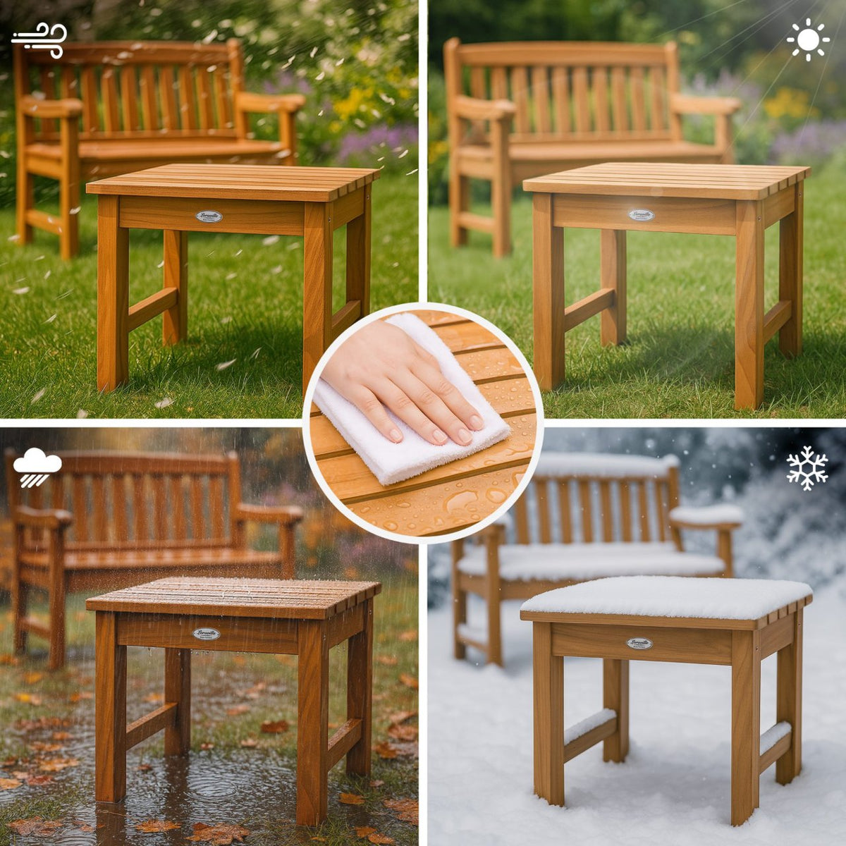 Bijzettafel Frankton teak teak