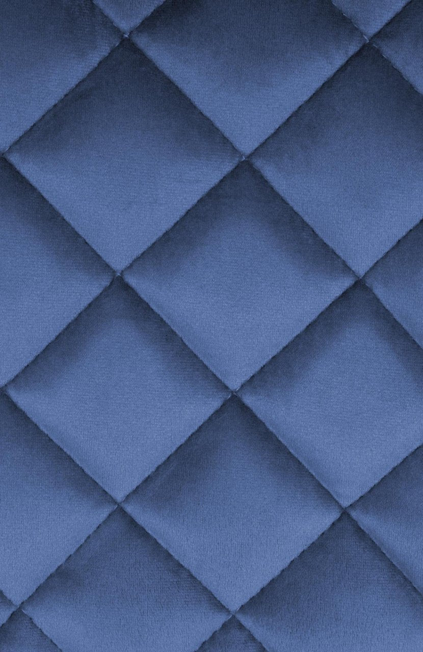 2er Set barkrukken Kasson blauw,Fluweel blau