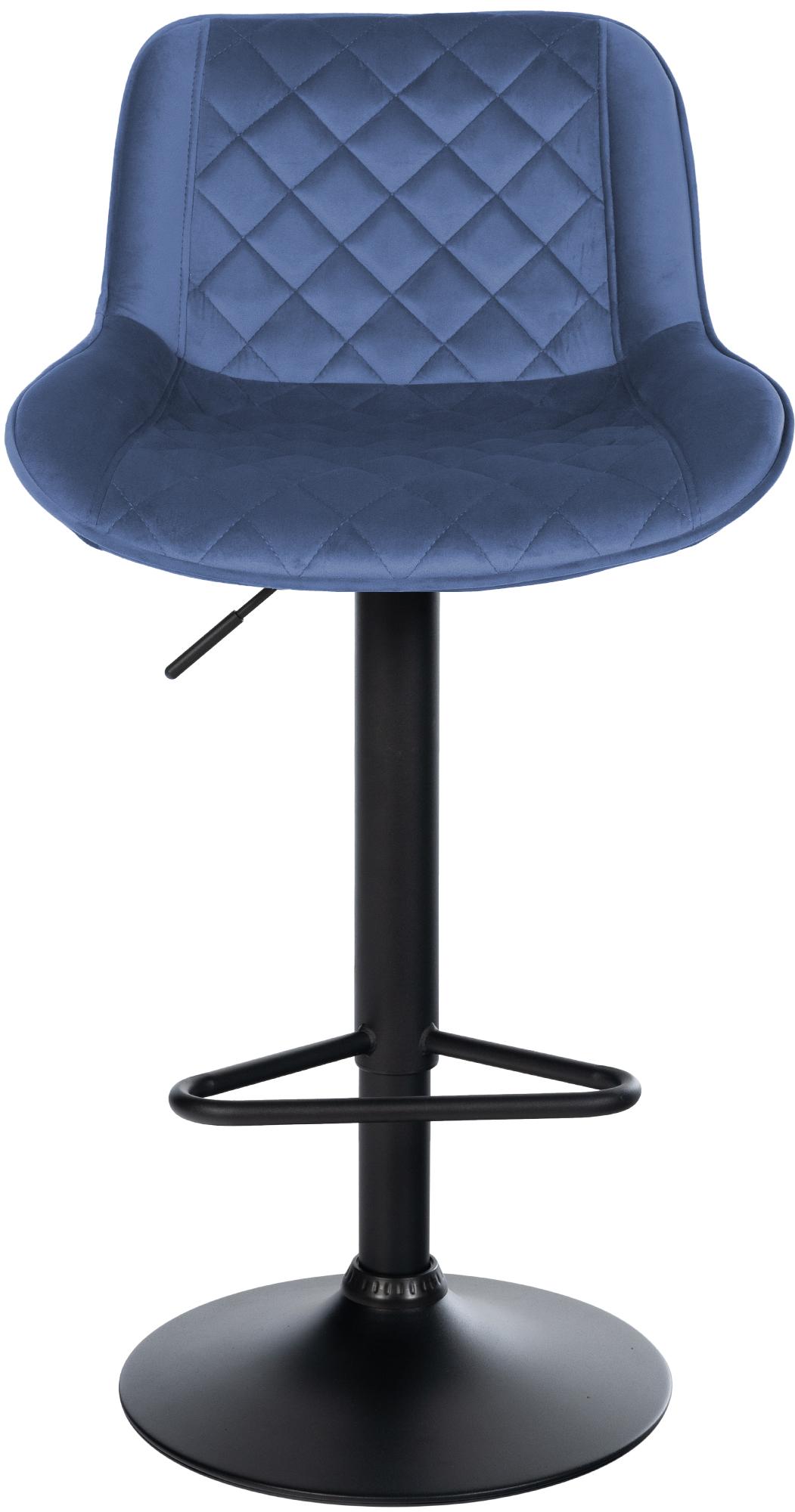 2er Set barkrukken Kasson blauw,Fluweel blau
