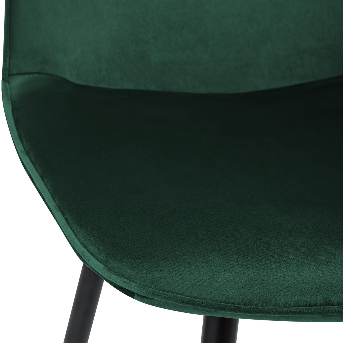 Set van 4 eetkamerstoelen Maryam groen,Fluweel grün