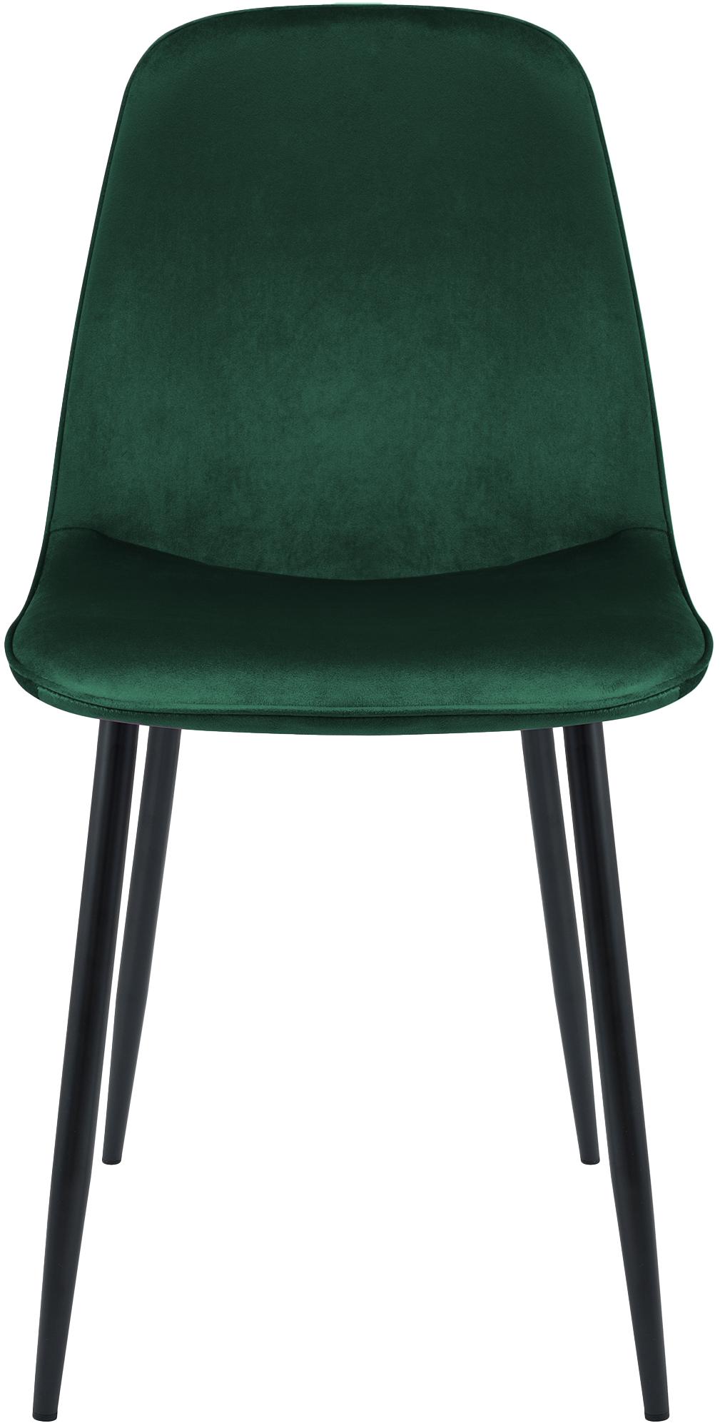 Set van 4 eetkamerstoelen Maryam groen,Fluweel grün