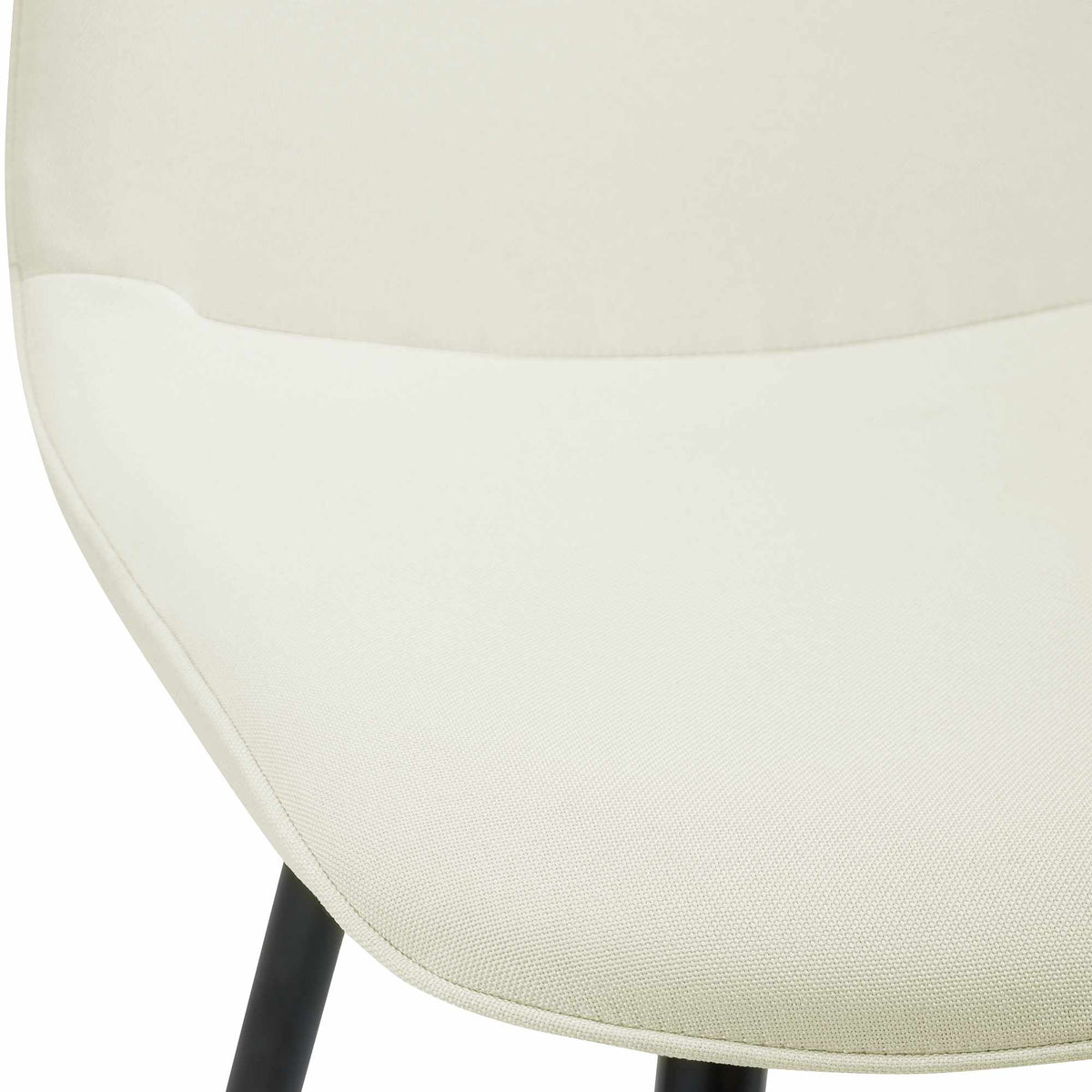 Set van 4 eetkamerstoelen Maryam creme,Stof creme