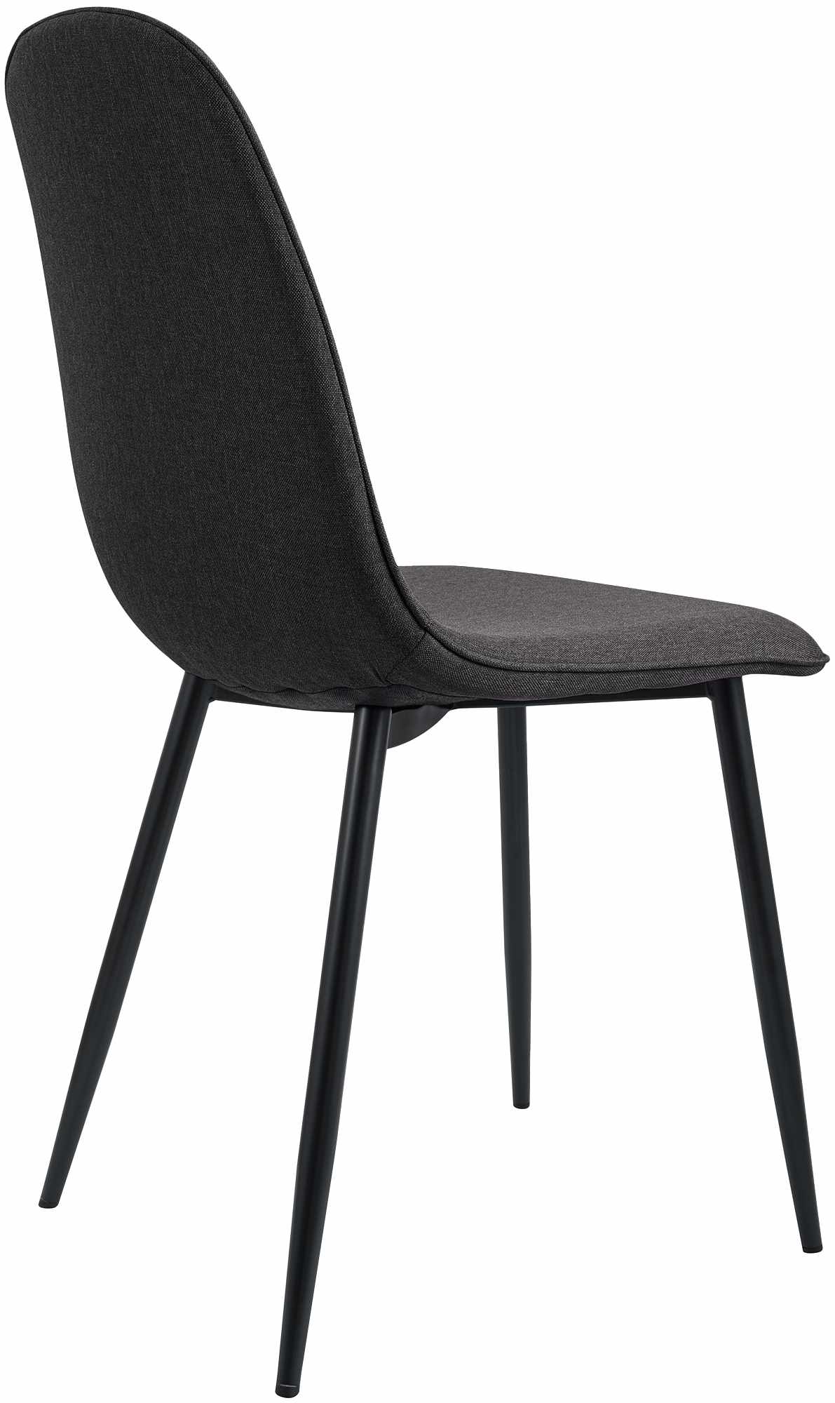 Set van 4 eetkamerstoelen Maryam donkergrijs,Stof dunkelgrau