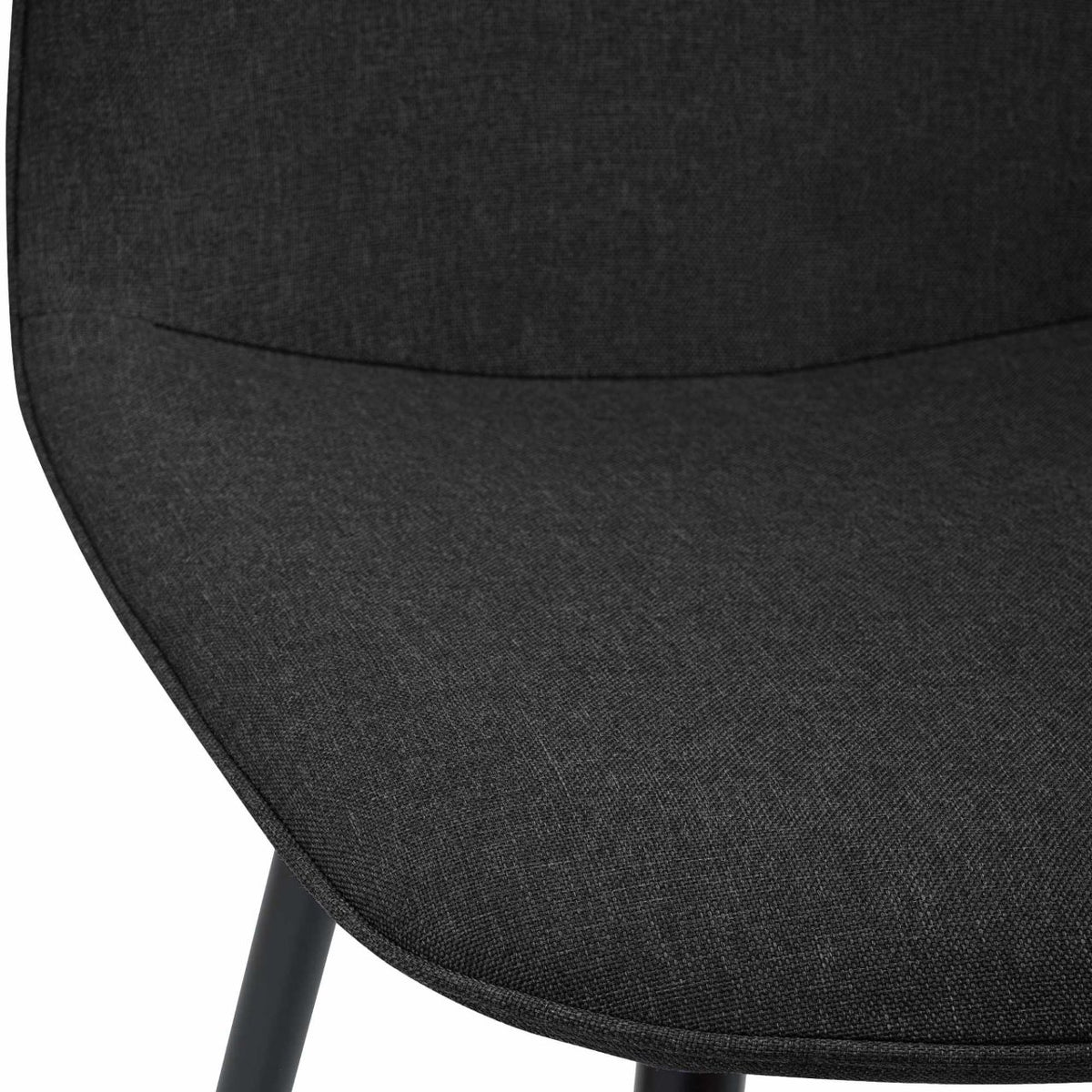 Set van 4 eetkamerstoelen Maryam donkergrijs,Stof dunkelgrau