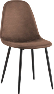 Eetkamerstoel Napier bruin,Vintage kunstleer braun