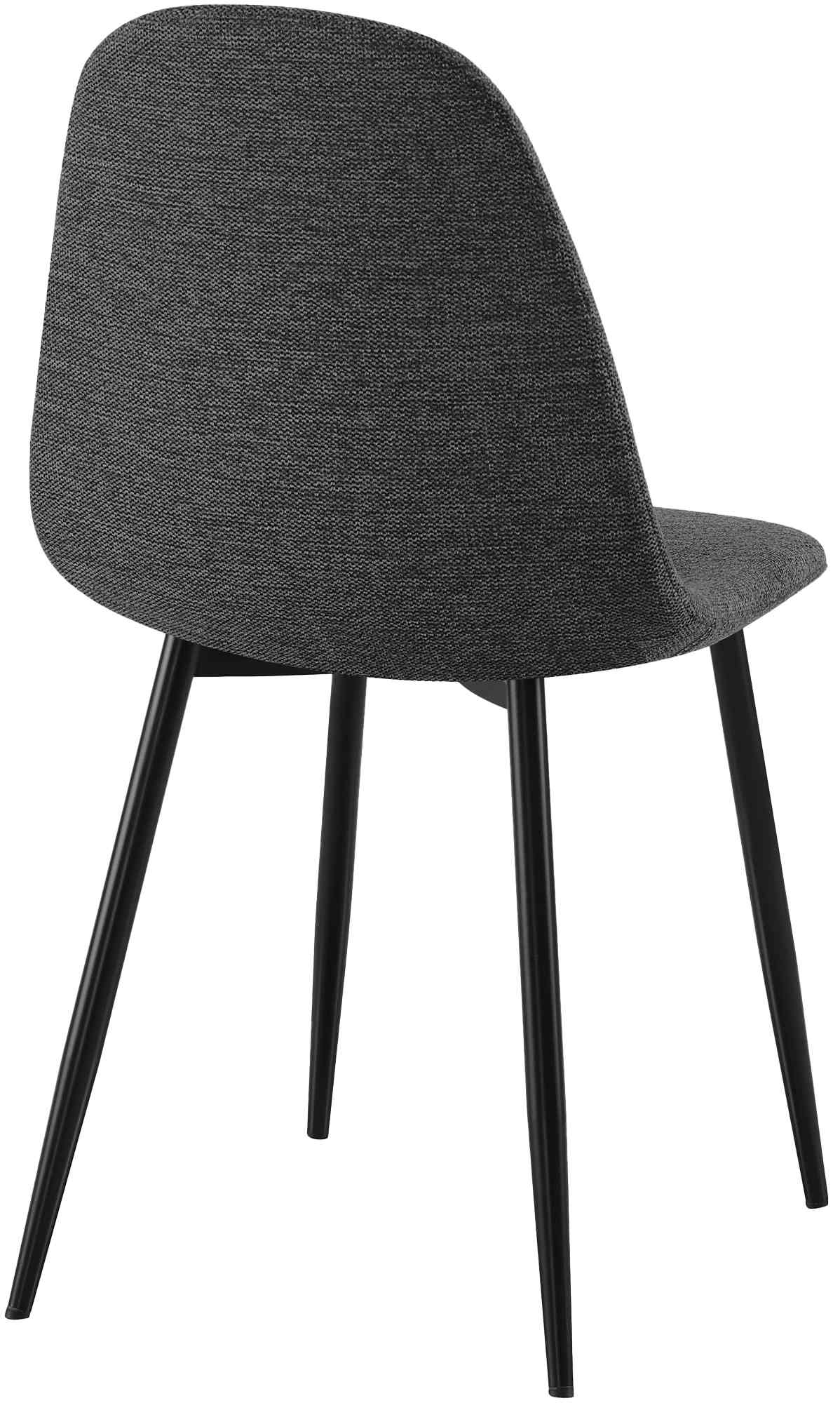 Set van 4 Napier eetkamerstoelen zwart,Stof schwarz