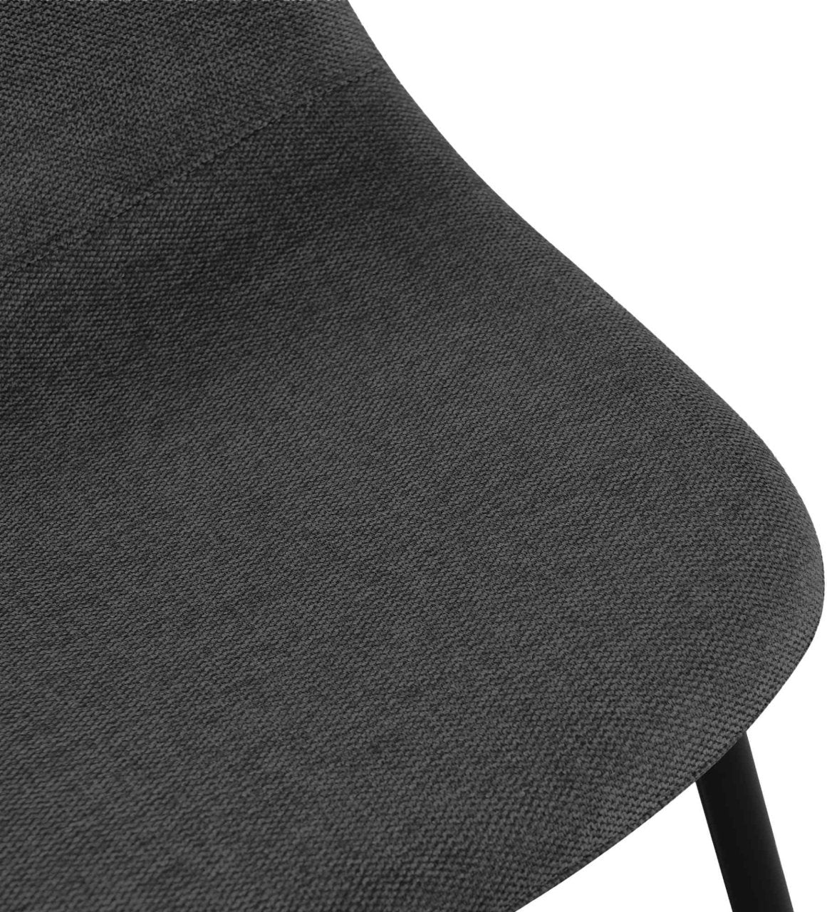 Set van 4 Napier eetkamerstoelen zwart,Stof schwarz