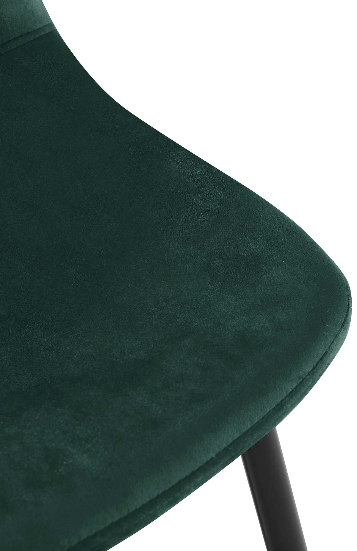 Set van 4 Napier eetkamerstoelen groen,Fluweel grün