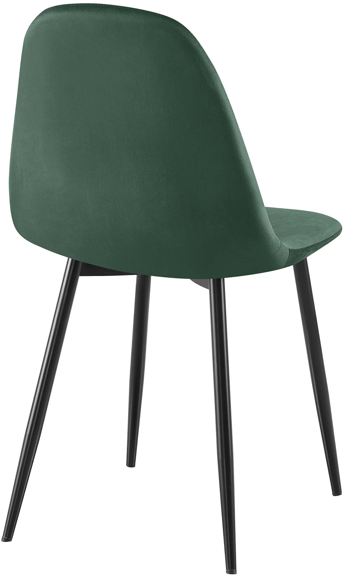 Set van 4 Napier eetkamerstoelen groen,Fluweel grün