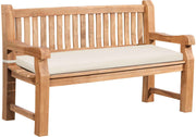 Tuinbank Teakhout Jackson met Zitkussen creme,136x48x8 cm creme