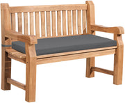 Tuinbank Teakhout Jackson met Zitkussen donkergrijs,136x48x8 cm dunkelgrau