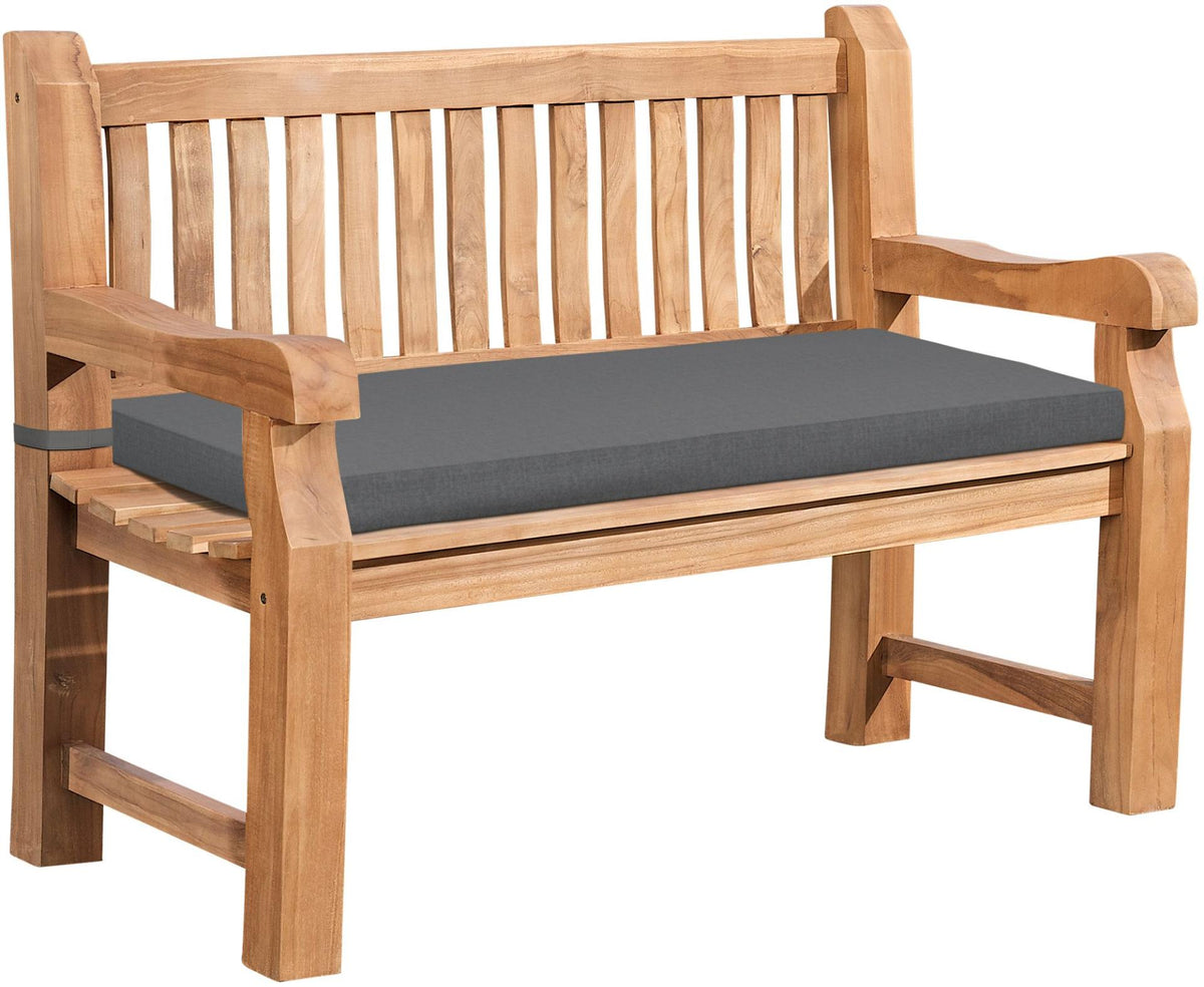 Tuinbank Teakhout Jackson met Zitkussen donkergrijs,136x48x8 cm dunkelgrau