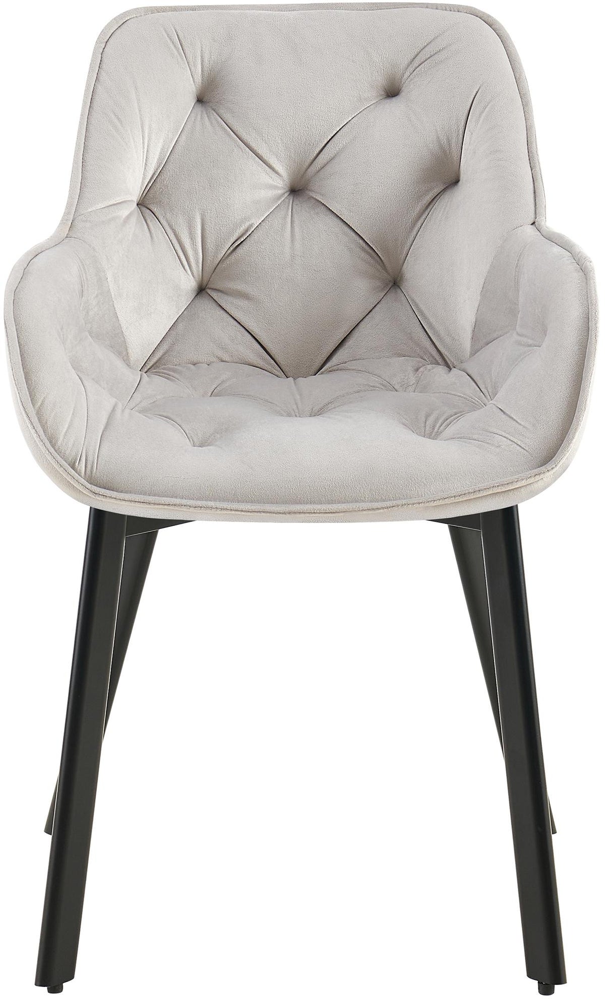 Set van 2 eetkamerstoelen Antigo Fluweel grijs grau