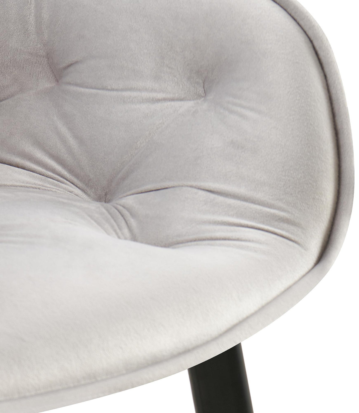 Set van 2 eetkamerstoelen Antigo Fluweel grijs grau