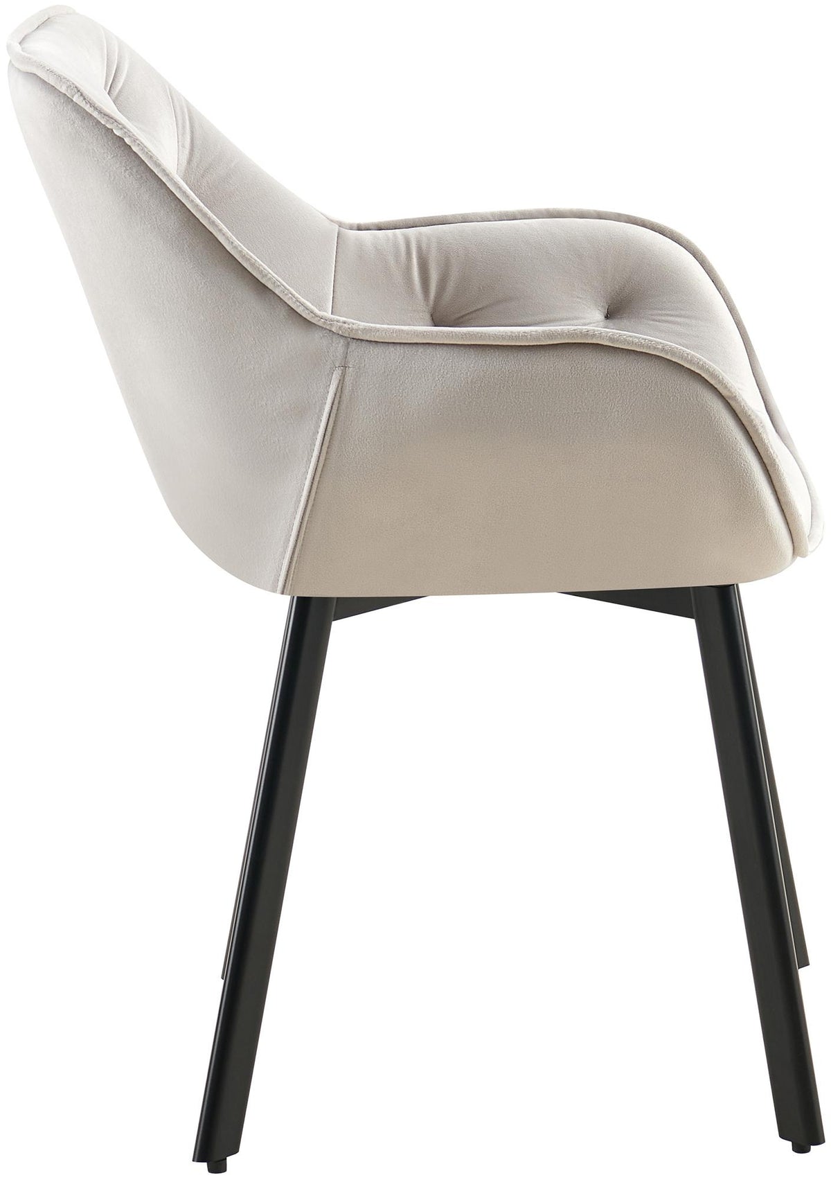 Set van 2 eetkamerstoelen Antigo Fluweel grijs grau