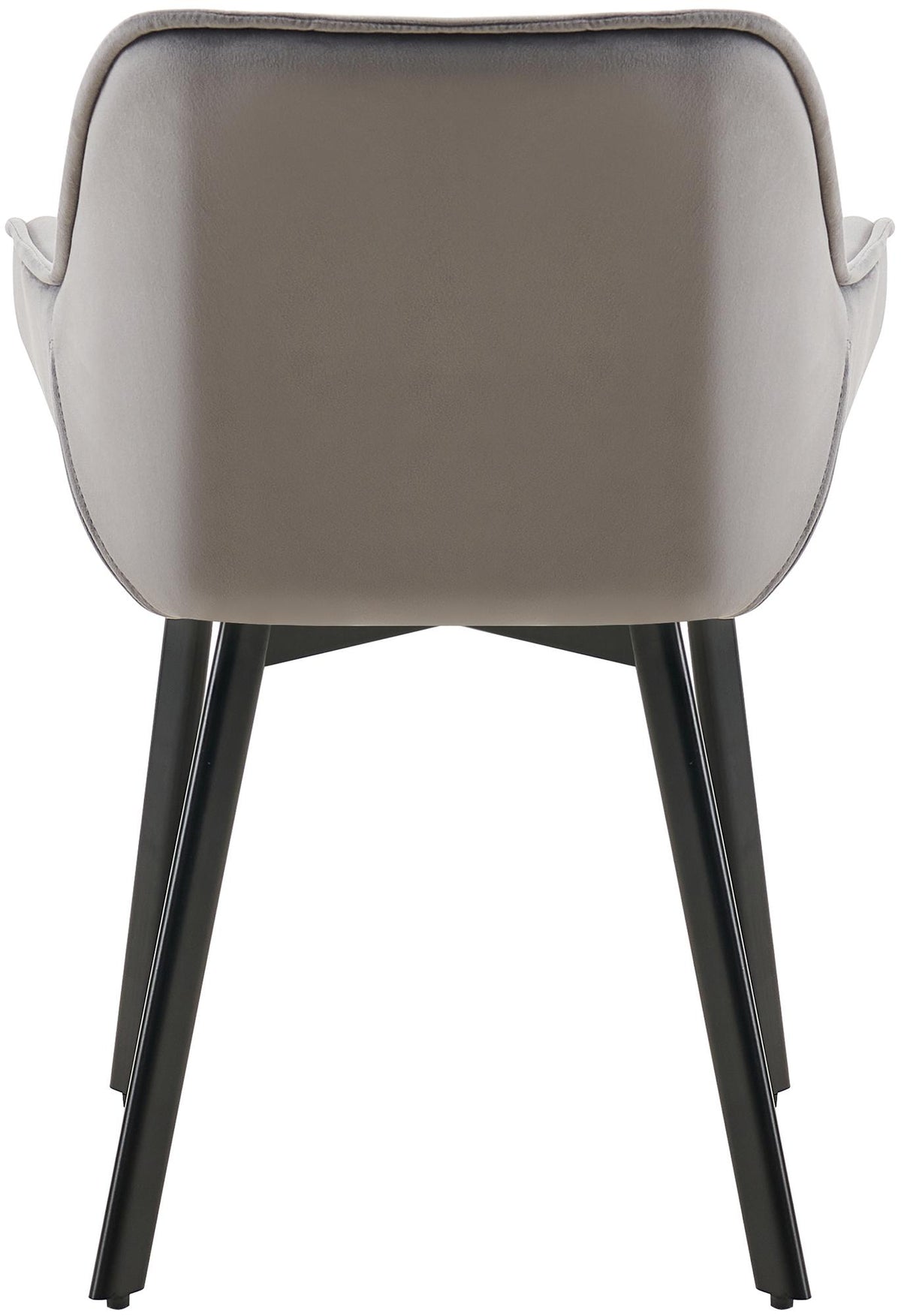 Set van 2 eetkamerstoelen Antigo Fluweel donkergrijs dunkelgrau