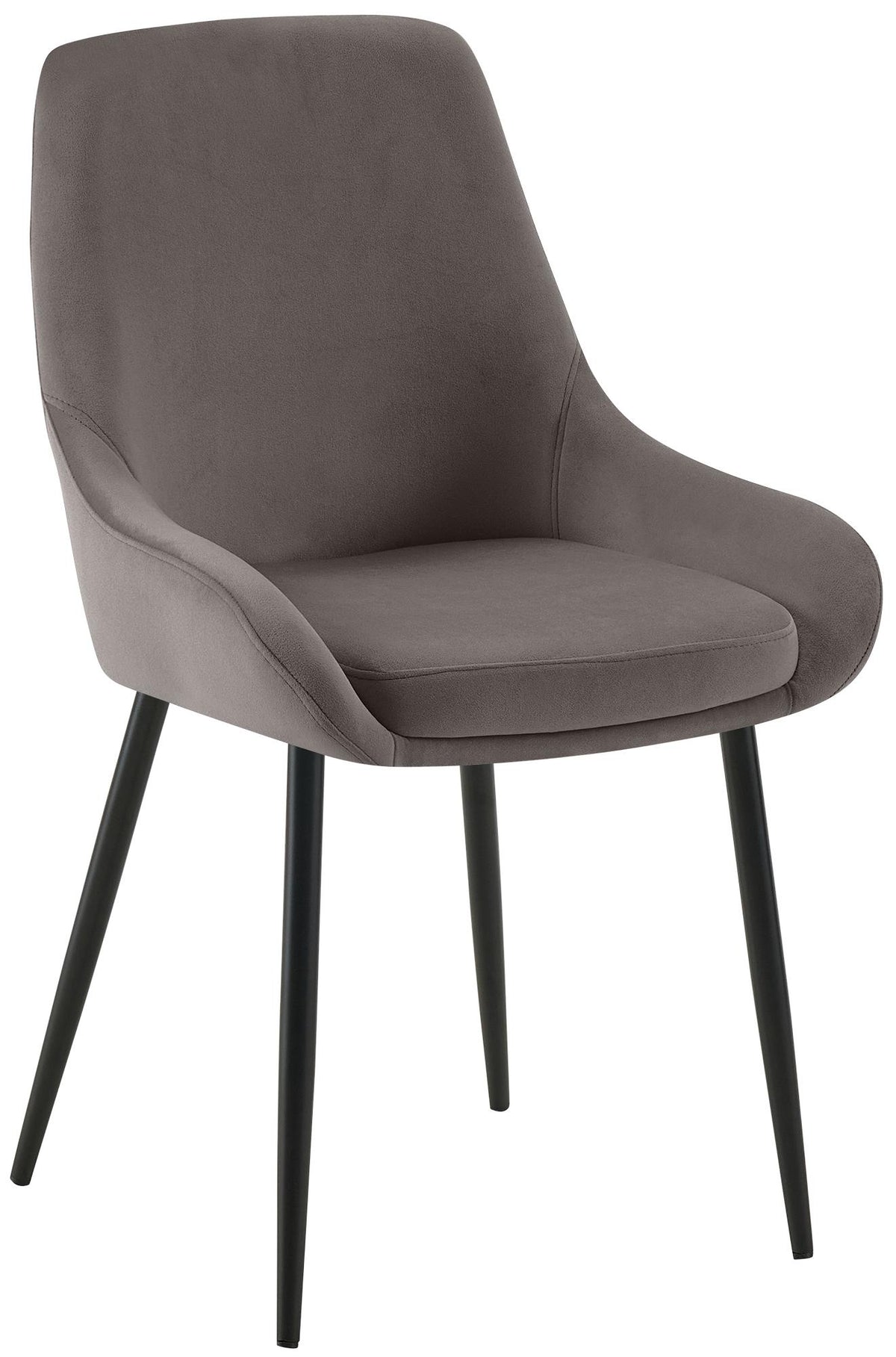 Set van 2 eetkamerstoelen Elmira antraciet,Metaal mat zwart anthrazit