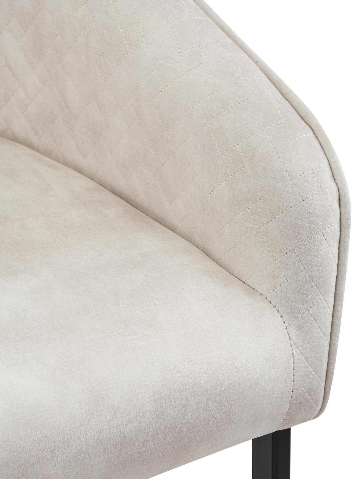 Eetkamerstoel Jarik Fluweel creme creme