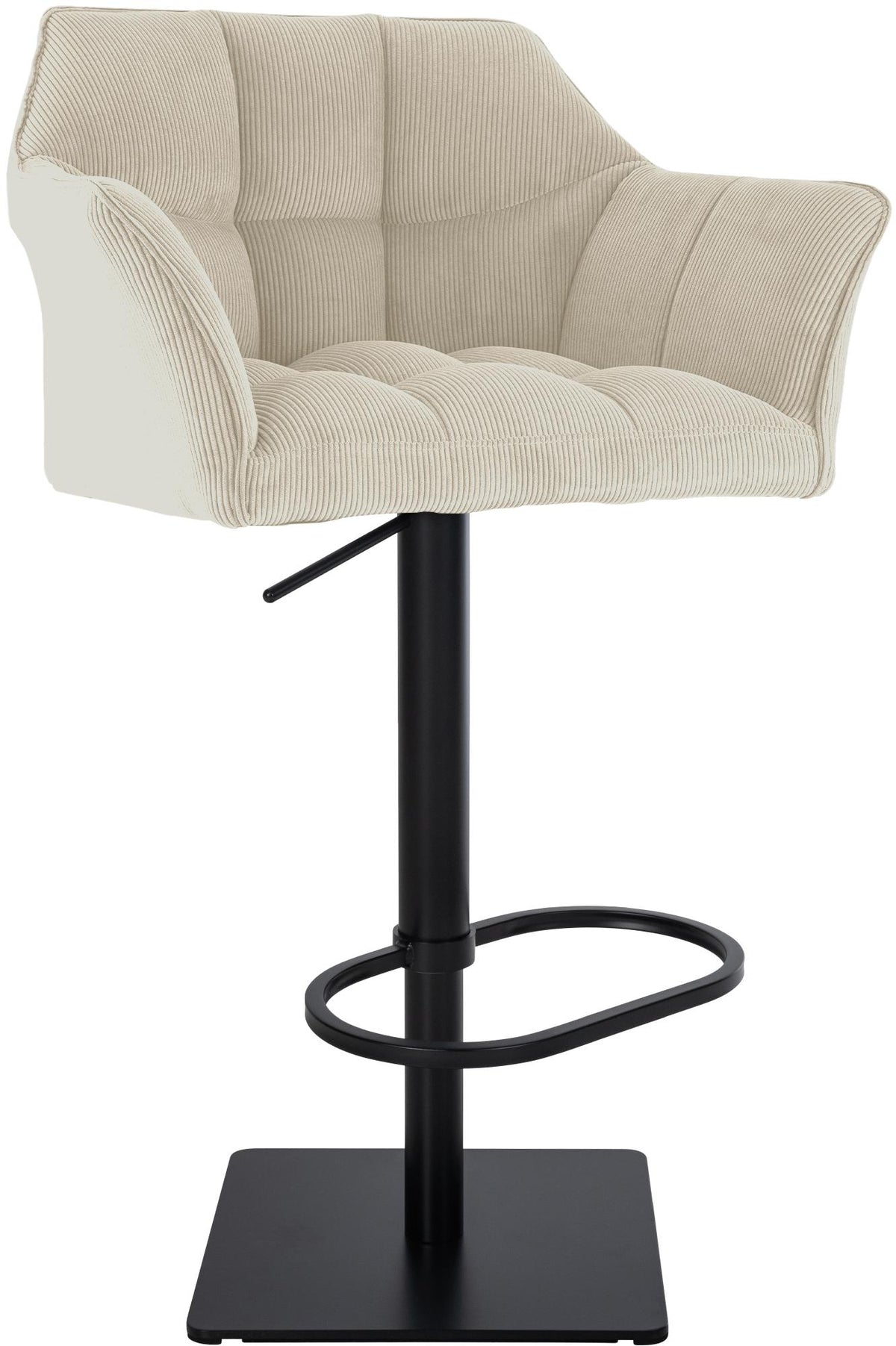 Barkruk Damaso Cord creme,zwart creme