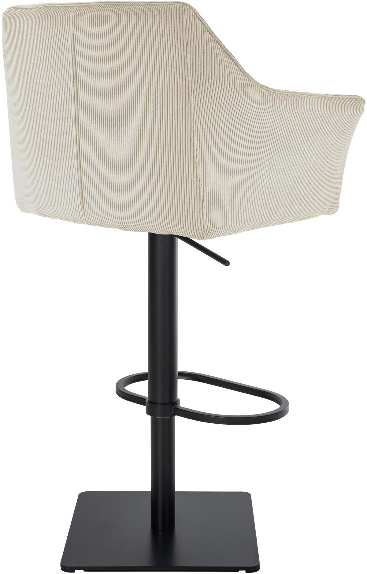 Barkruk Damaso Cord creme,zwart creme