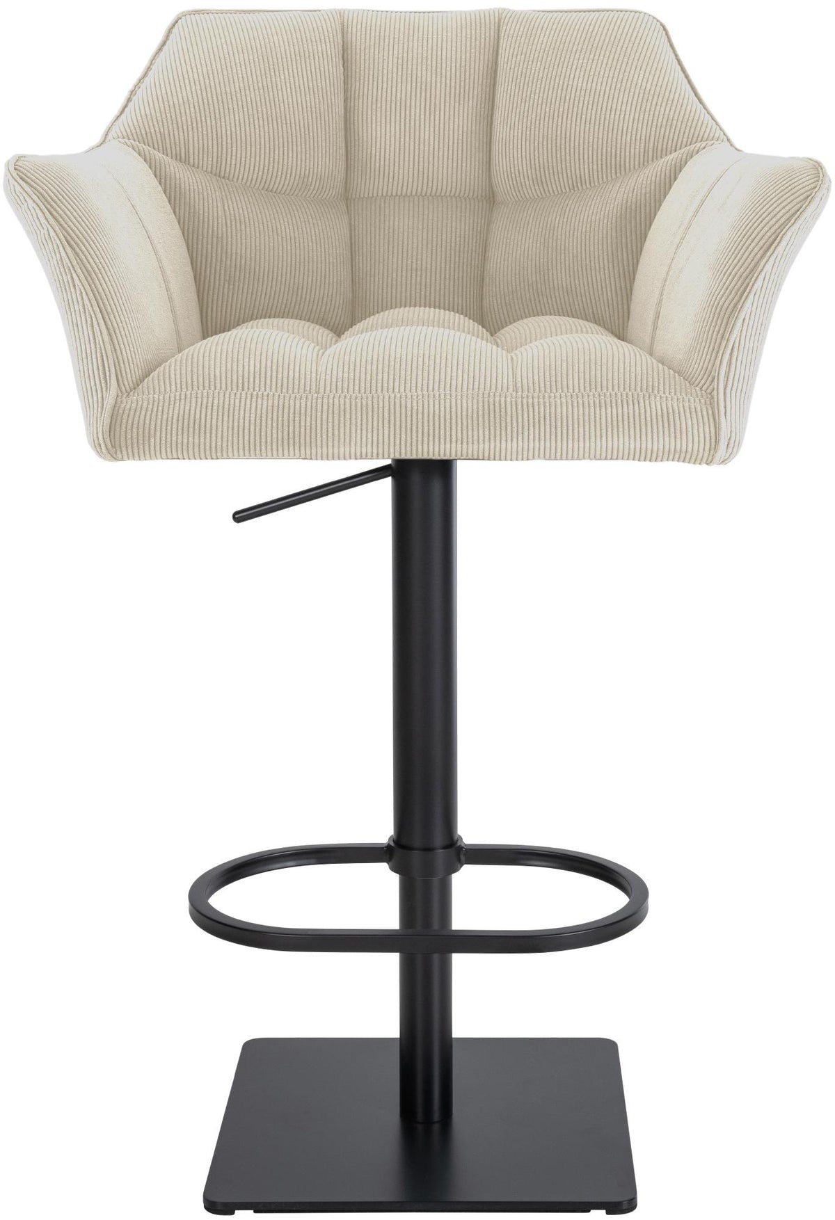 Barkruk Damaso Cord creme,zwart creme