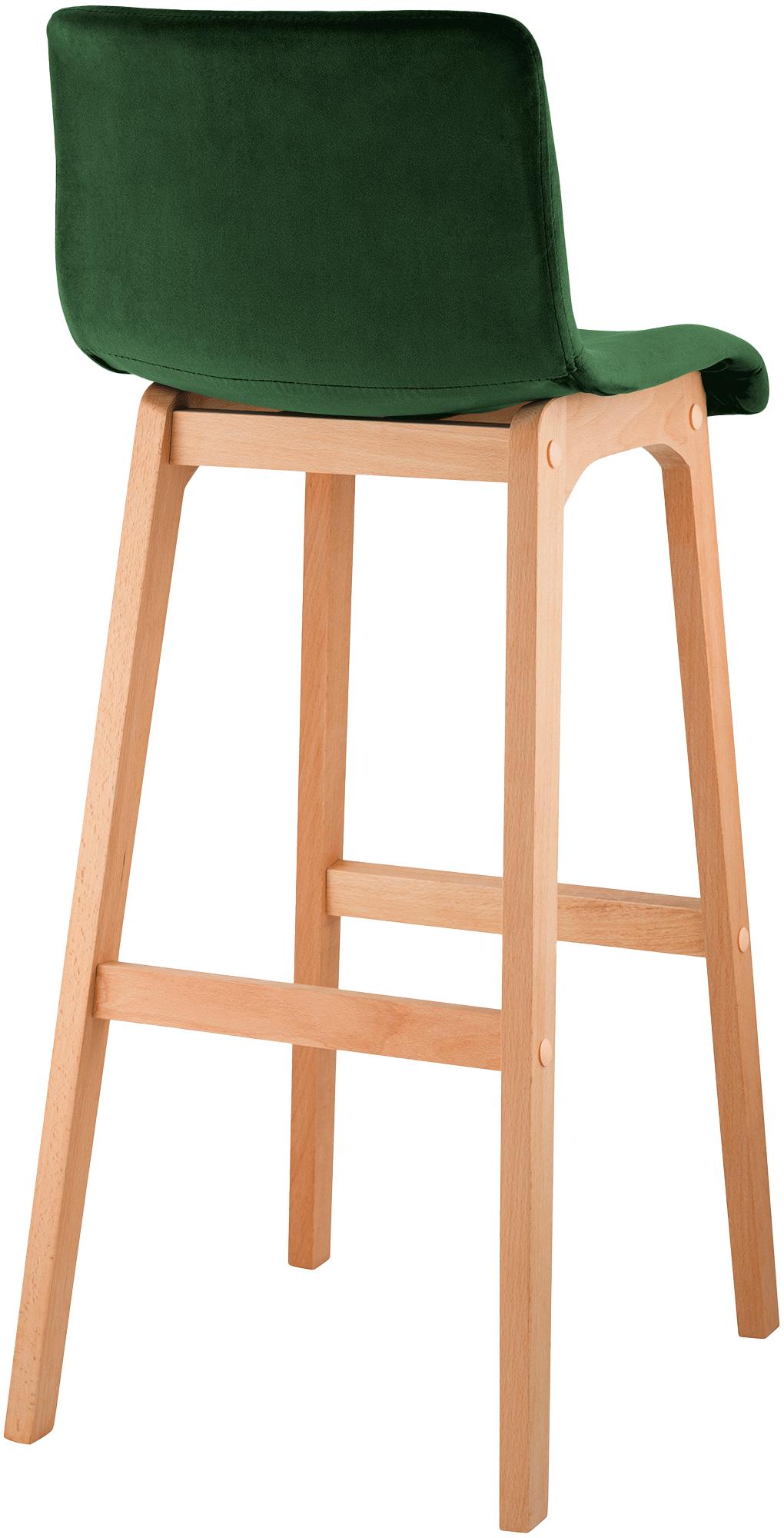 Barkruk Hover Fluweel Vierpoots frame Natura groen grün