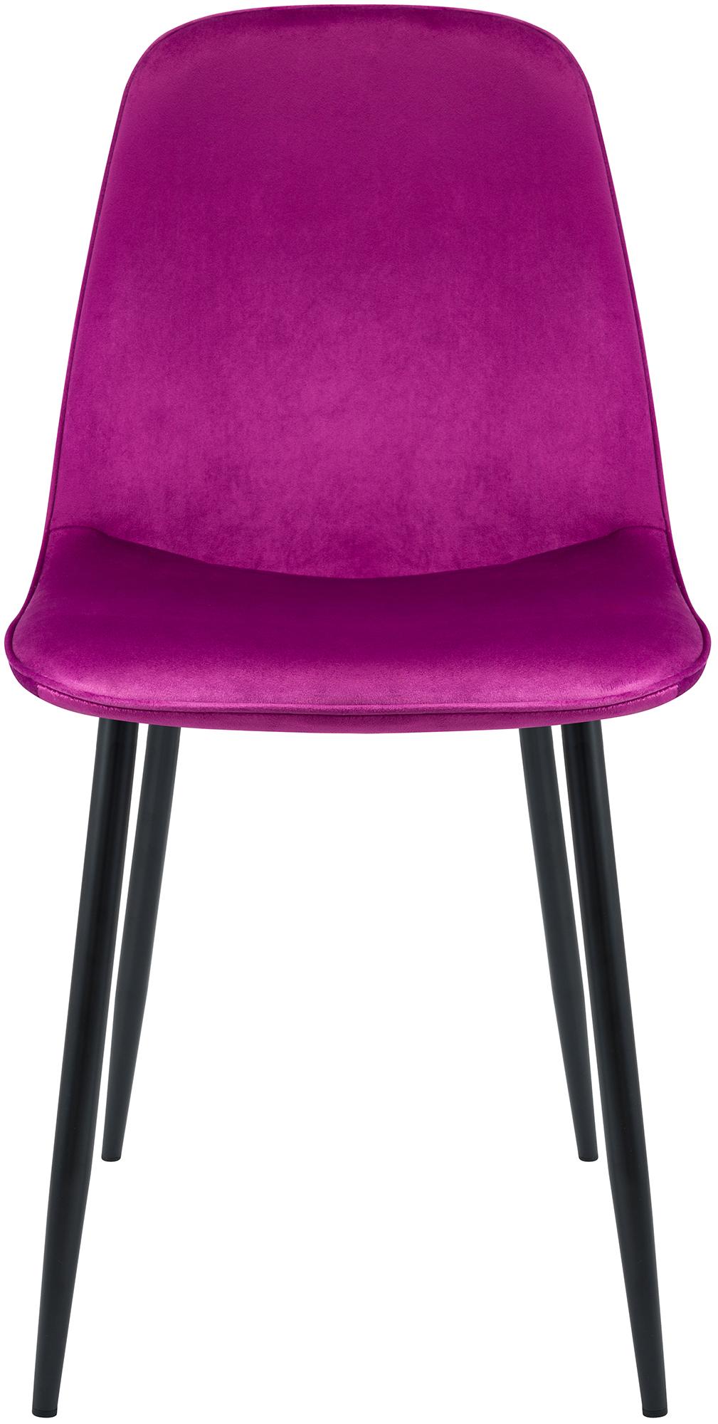 Set van 2 eetkamerstoelen Maryam purper,Fluweel lila