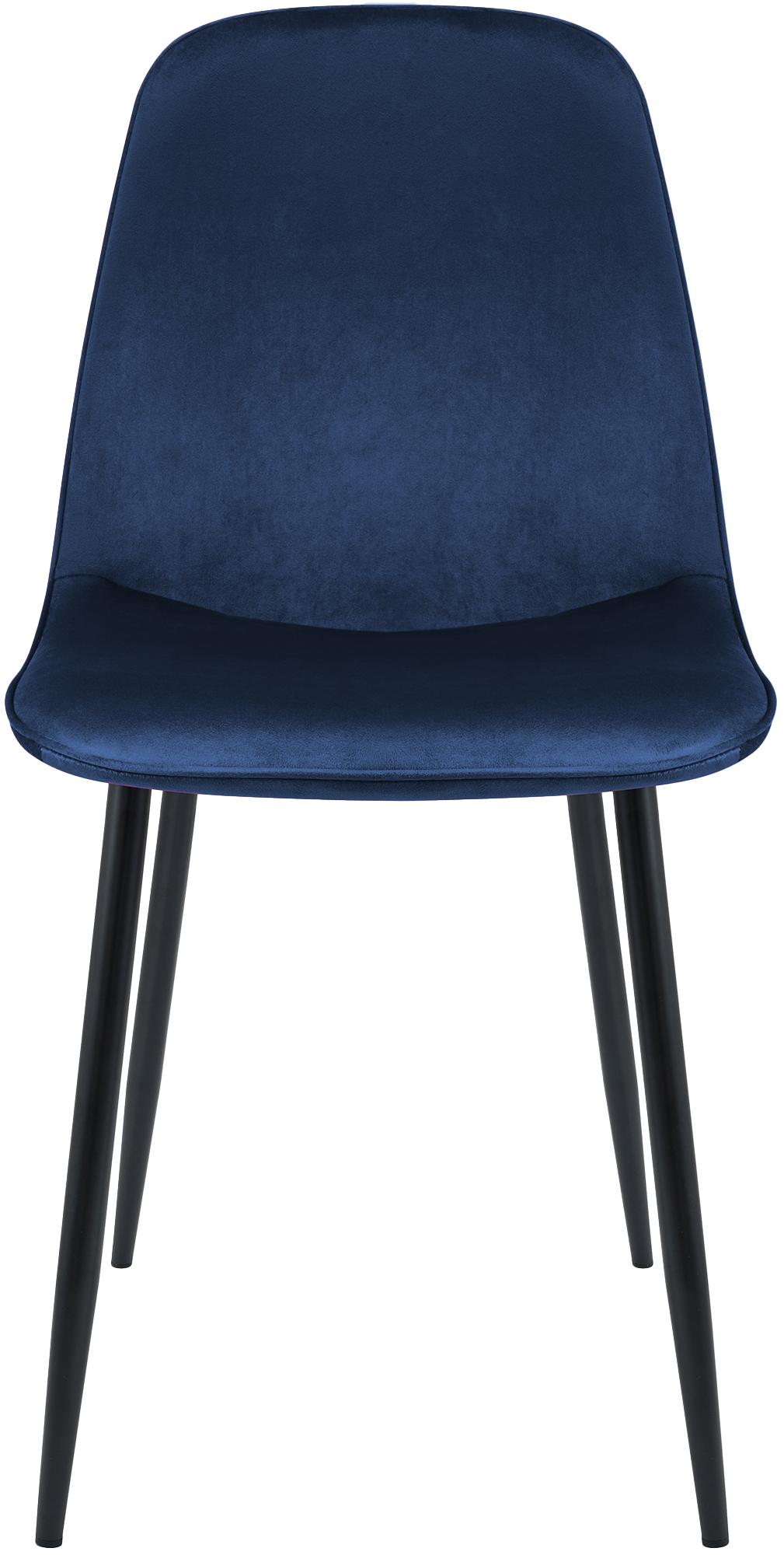 Set van 2 eetkamerstoelen Maryam donkerblauw,Fluweel dunkelblau