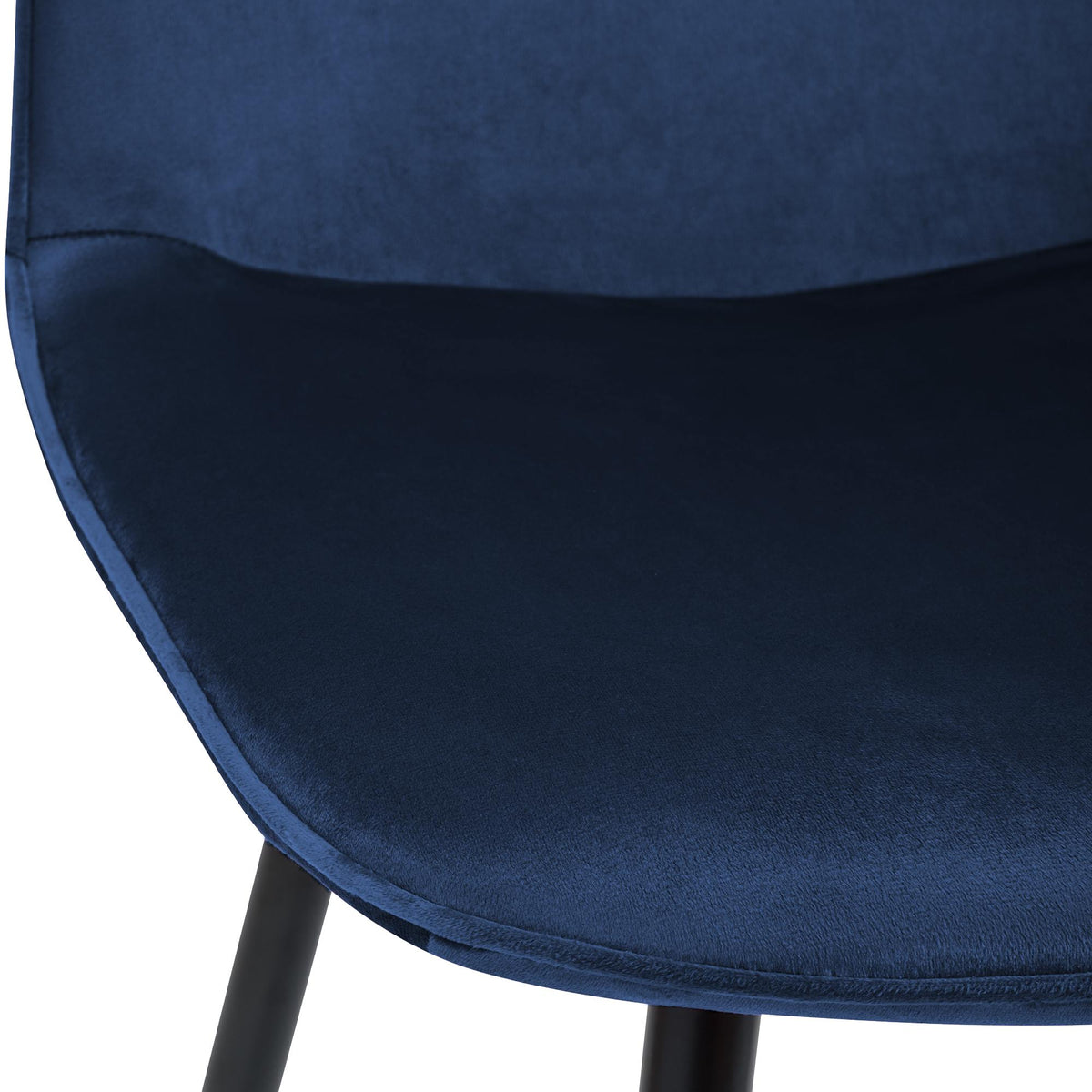 Set van 2 eetkamerstoelen Maryam donkerblauw,Fluweel dunkelblau