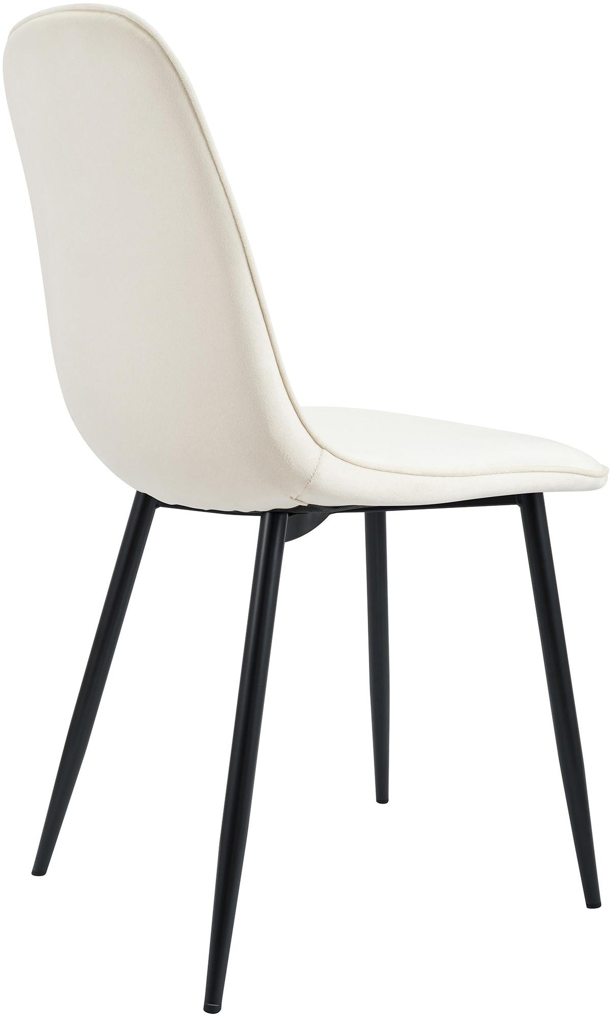 Set van 2 eetkamerstoelen Maryam creme,Fluweel creme