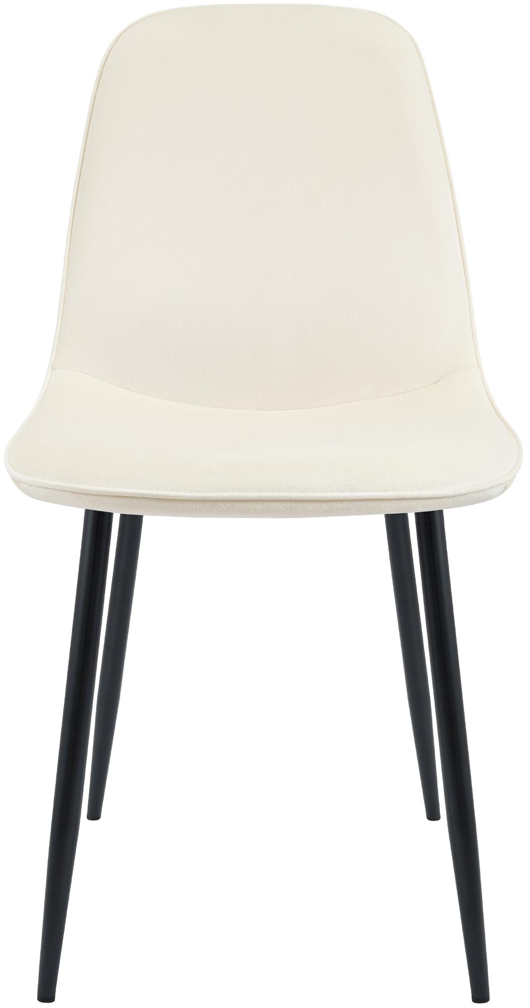 Set van 2 eetkamerstoelen Maryam creme,Fluweel creme