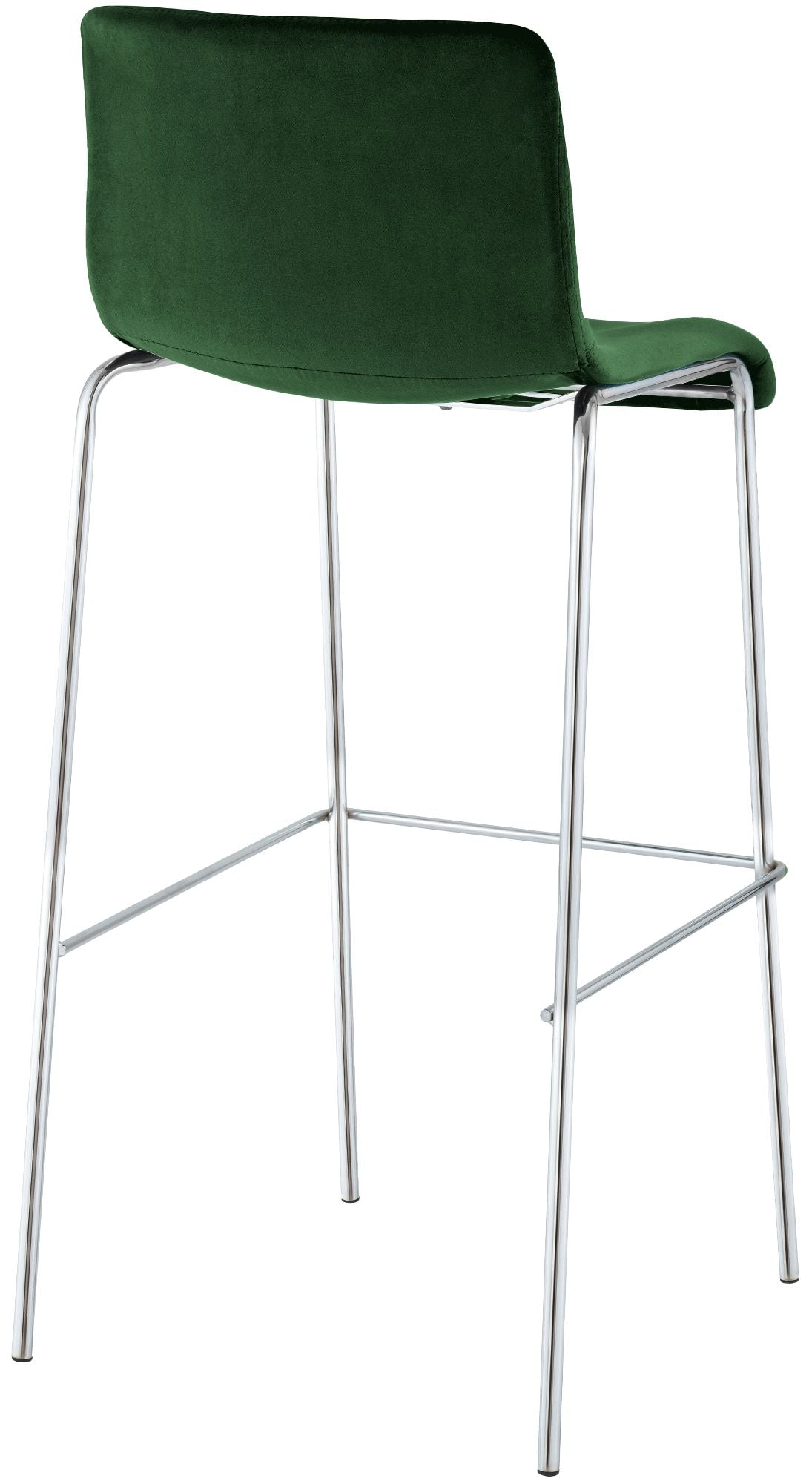 Barkruk Hover Fluweel Vierpoots frame Chroom groen grün