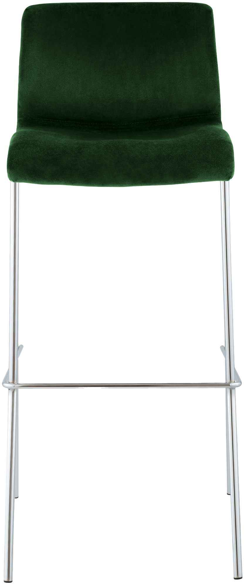 Barkruk Hover Fluweel Vierpoots frame Chroom groen grün