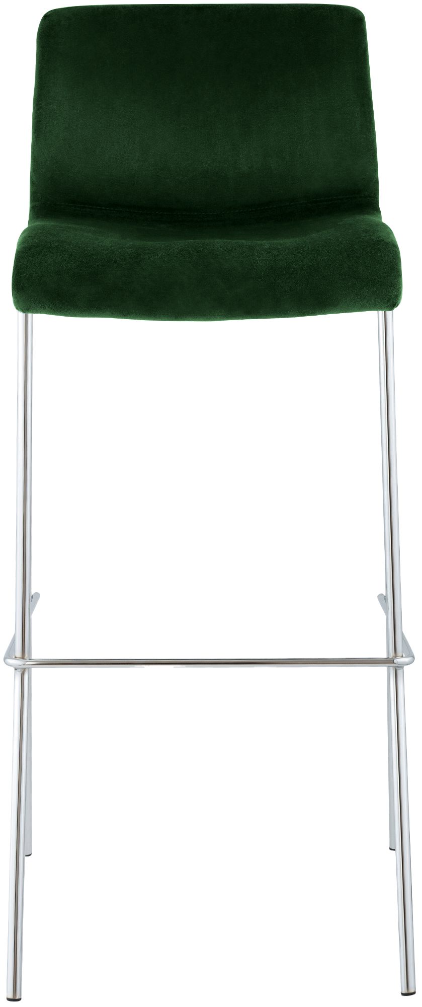 Barkruk Hover Fluweel Vierpoots frame Chroom groen grün